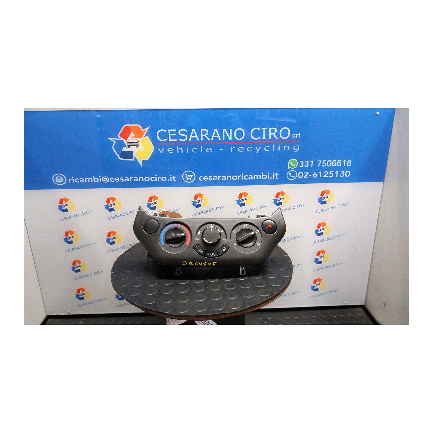 BLOCCO COMANDO CLIMATIZZAZIONE INTERNI ANTRACICE 016 CHEVROLET (DAEWOO) AVEO (T250) (06/08-11/12) B12D1 96650507