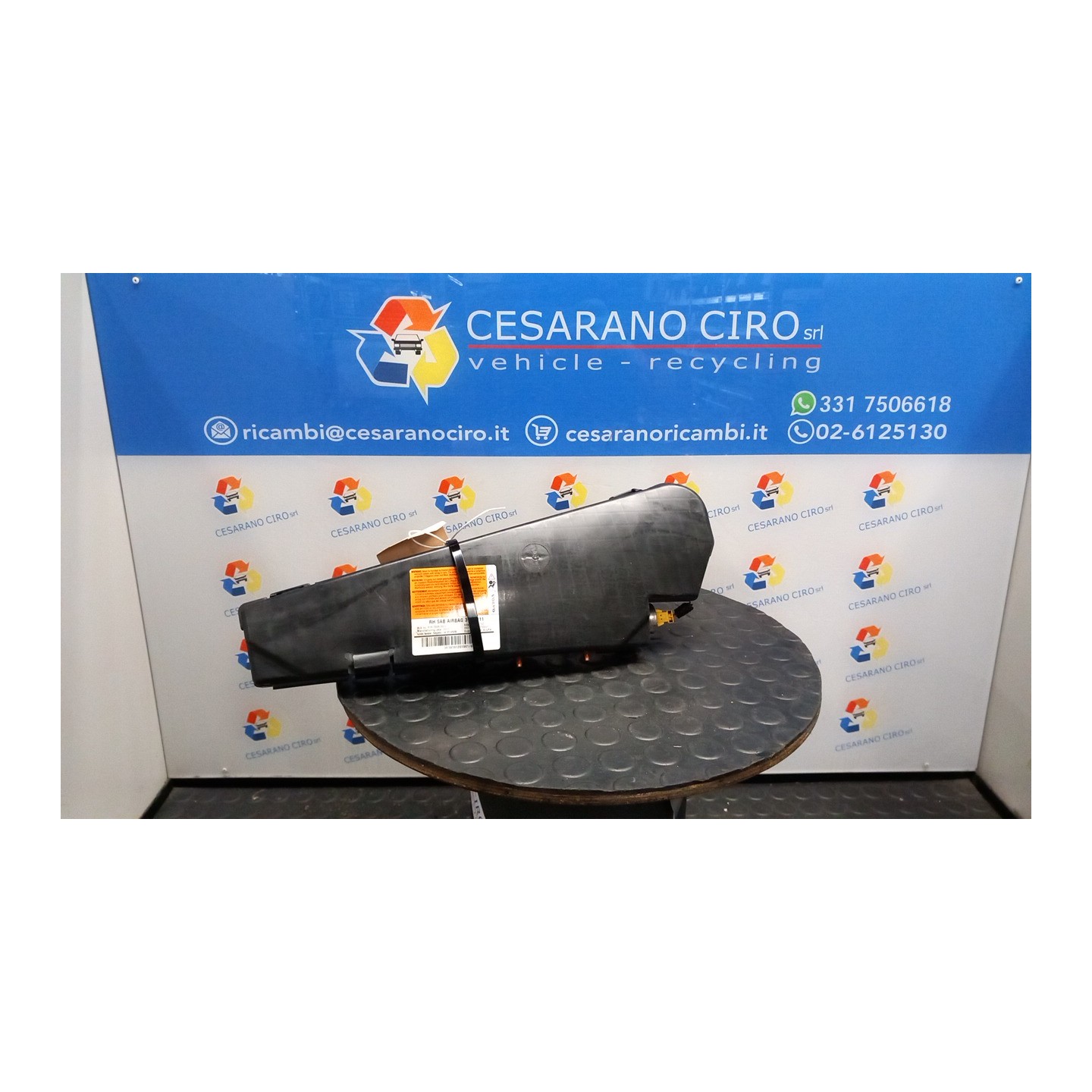 DISPOSITIVO AIRBAG LAT. DX. 037 VOLVO V60 (09/10-04/13) D5204T3 31263111
