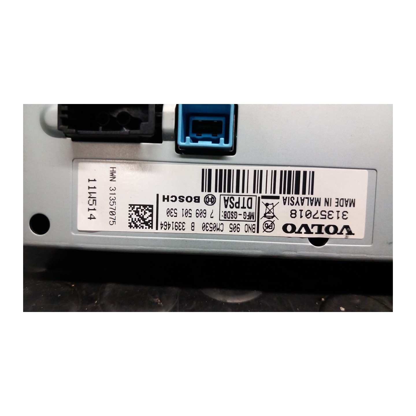 DISPLAY MULTIFUNZIONE 5"/1CD/MP3/PARK.CAMERA/ROTAZ. 042 VOLVO V60 (09/10-04/13) D5204T3 36001982
