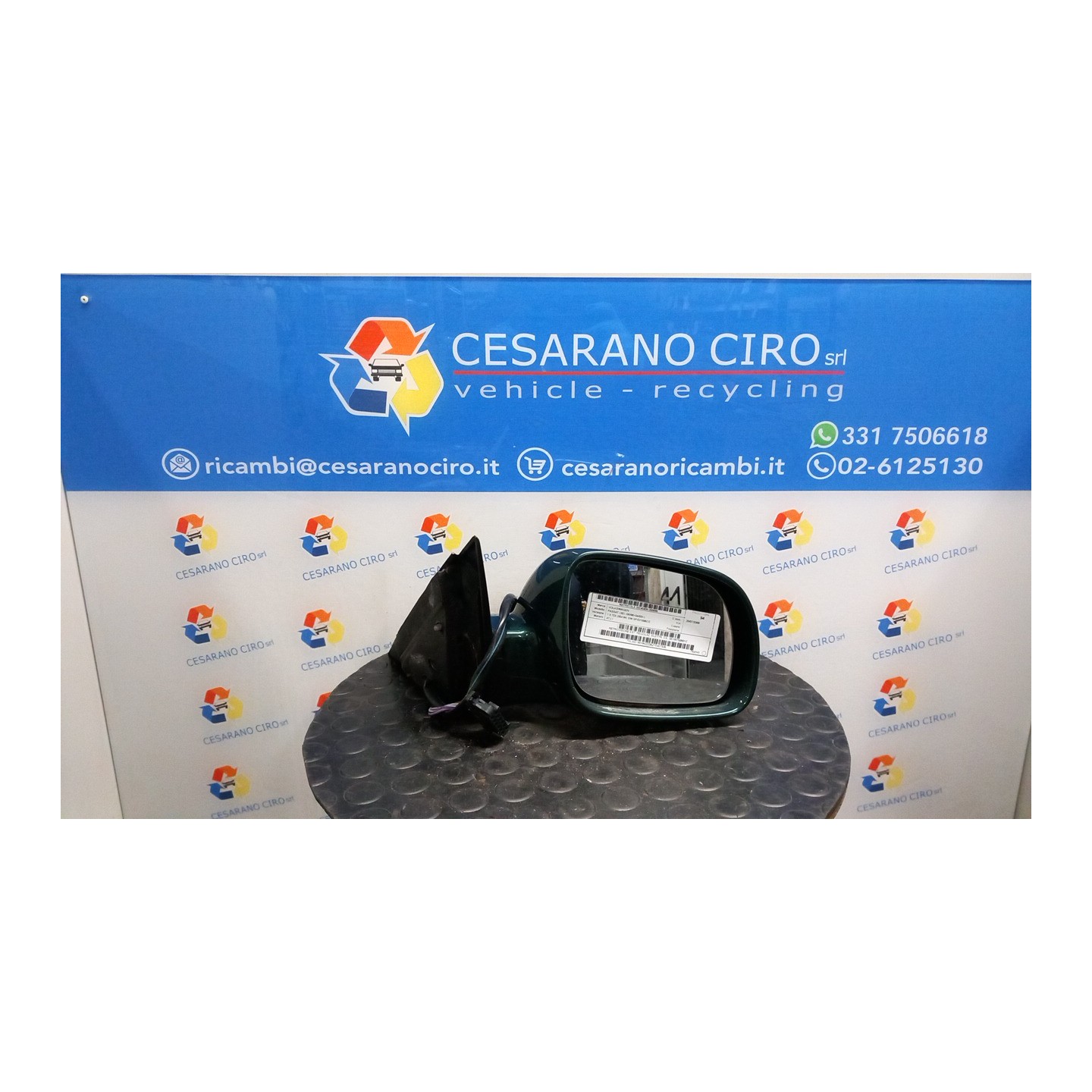 RETROVISORE EST. REGOLAZ. ELETTR. DX. 095 VOLKSWAGEN PASSAT (3B) (08/96-04/03) ATJ 3B185750801C