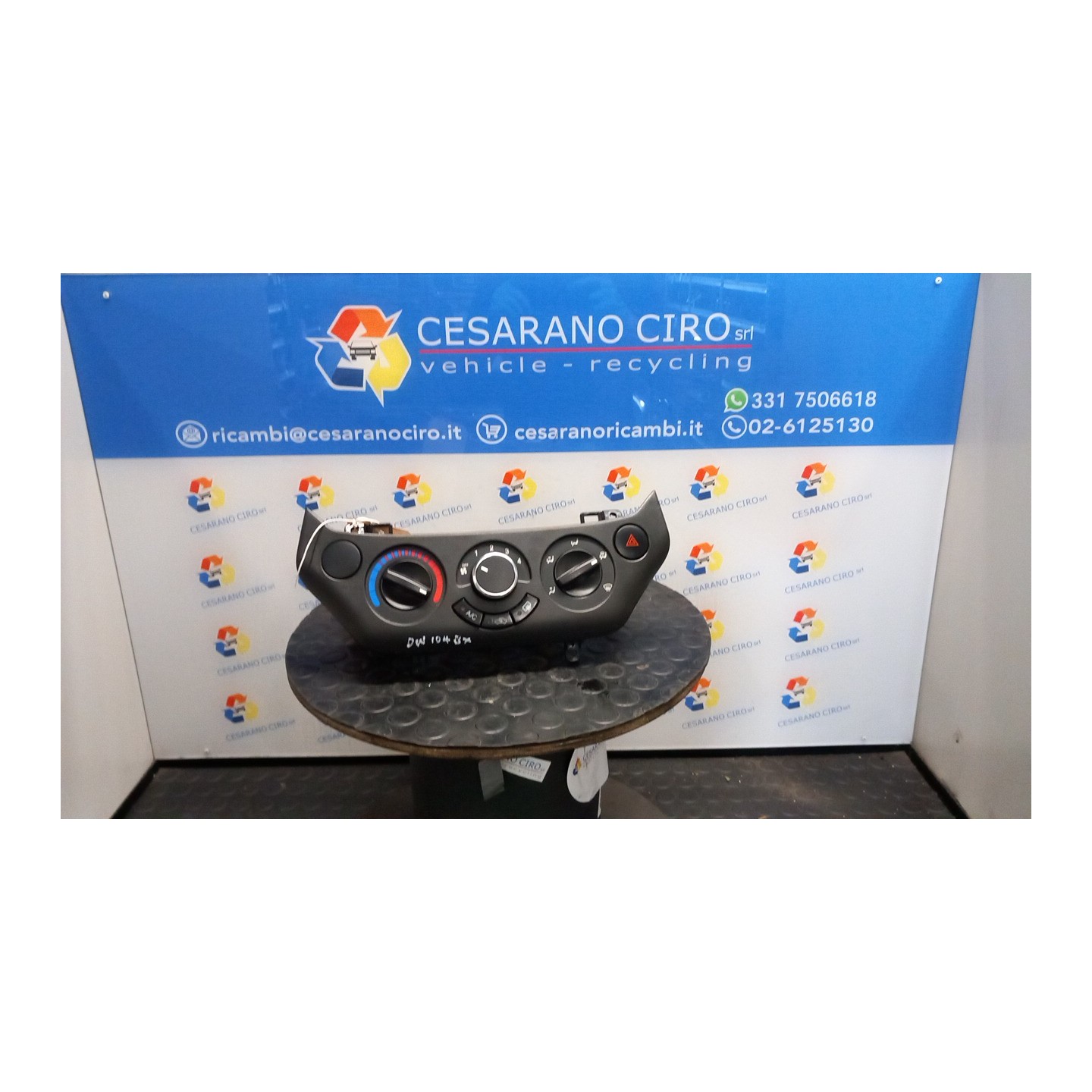 BLOCCO COMANDO CLIMATIZZAZIONE INTERNI ANTRACICE 159 CHEVROLET (DAEWOO) AVEO (T250) (06/08-11/12) B12D1 96650507