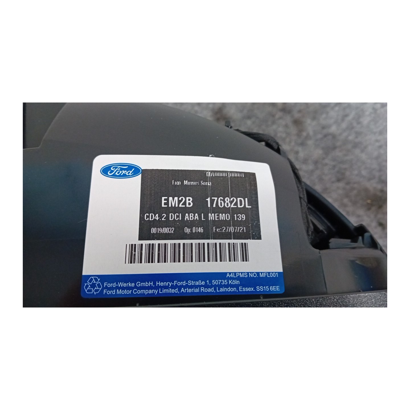 RETROVISORE EST. REGOLAZ. ELETTR. DO DX. 070 FORD GALAXY (CDR) (05/15-)  2010403