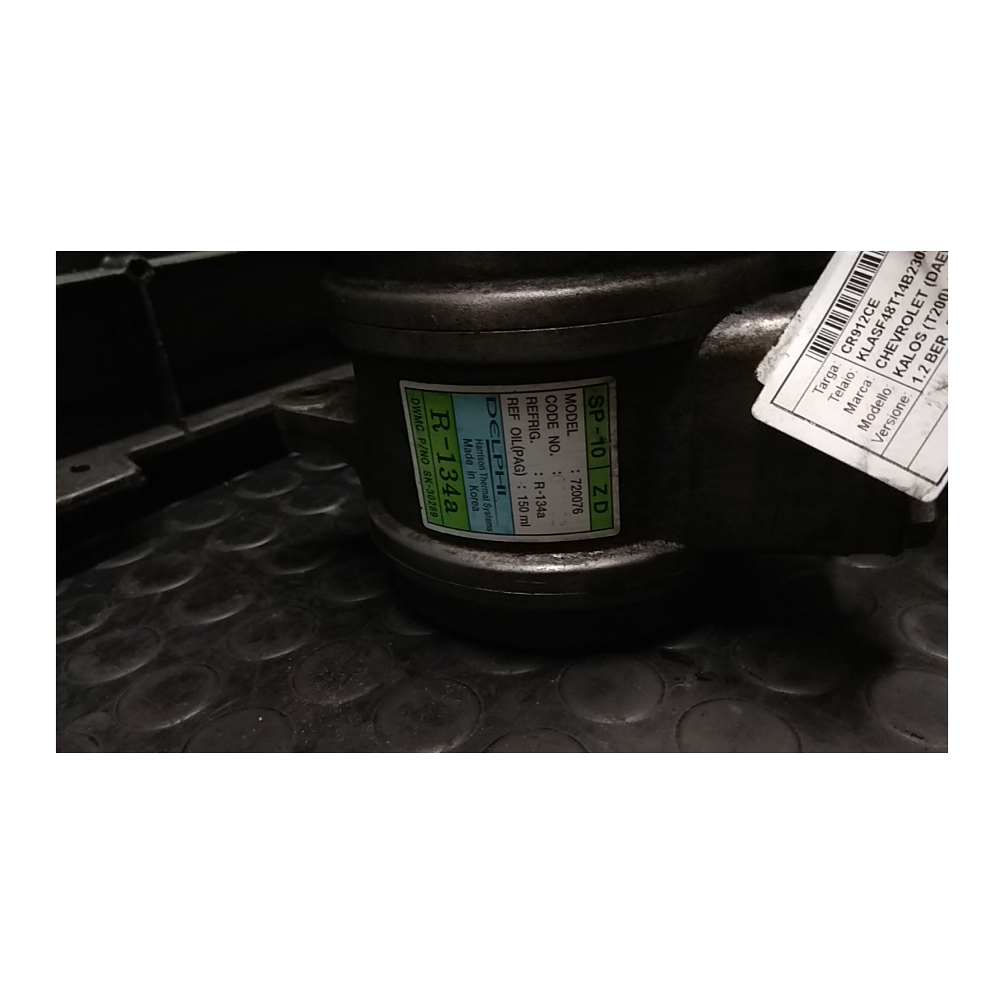 COMPRESSORE A/C 102 CHEVROLET (DAEWOO) KALOS (T200) (01/05-10/08) B12S1 96473633