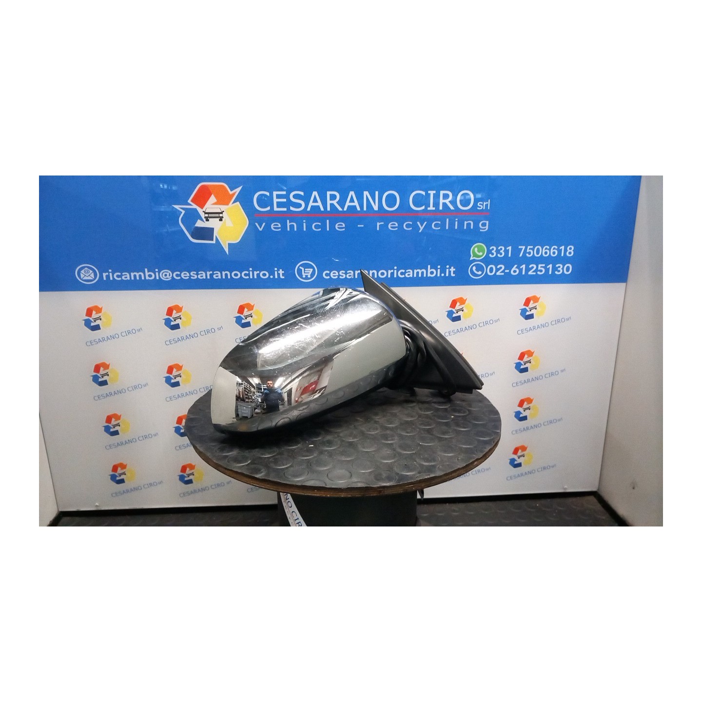 RETROVISORE EST. REGOLAZ. ELETTR. TERMICO RIPIEGHEVOLE DX. 096 AUDI A4 (8E) (11/00-11/04) AYM 8E1858532AC01C