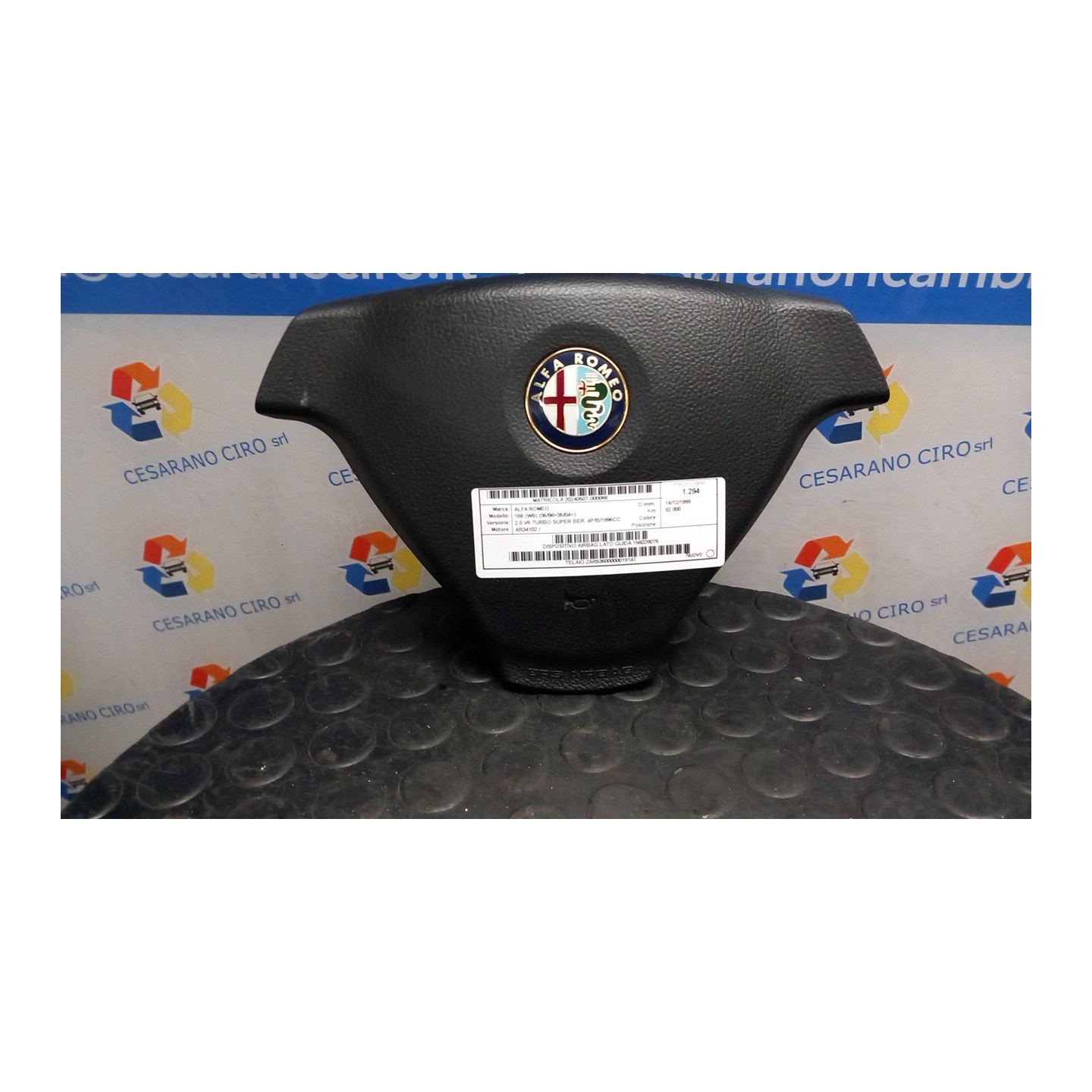 DISPOSITIVO AIRBAG LATO GUIDA 066 ALFA ROMEO 166 (W9) (06/98-05/04) AR34102 156028076