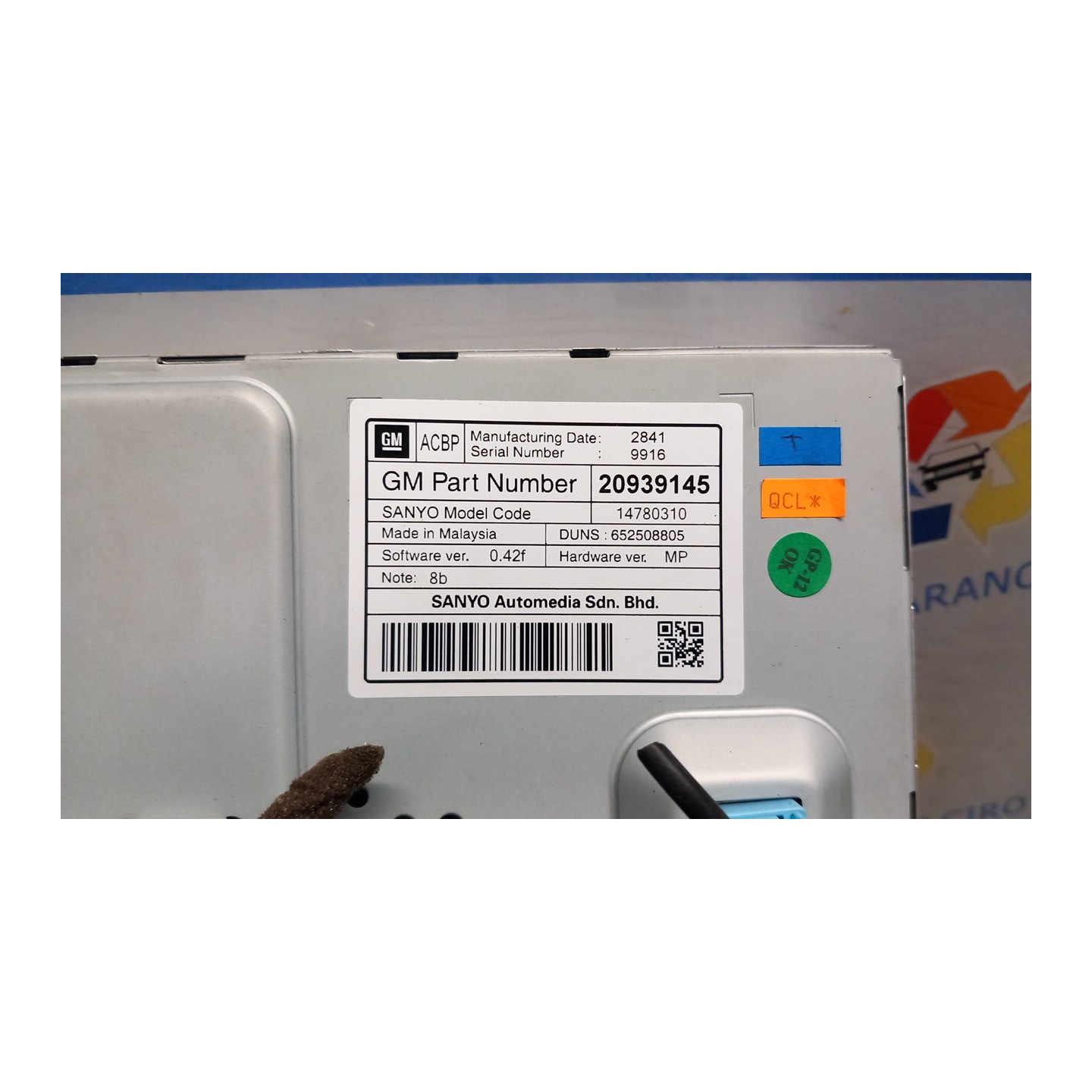 DISPLAY NAVIGATORE SATELLITARE 095 OPEL ASTRA (P10) (10/09-06/18) A16XER 13223793