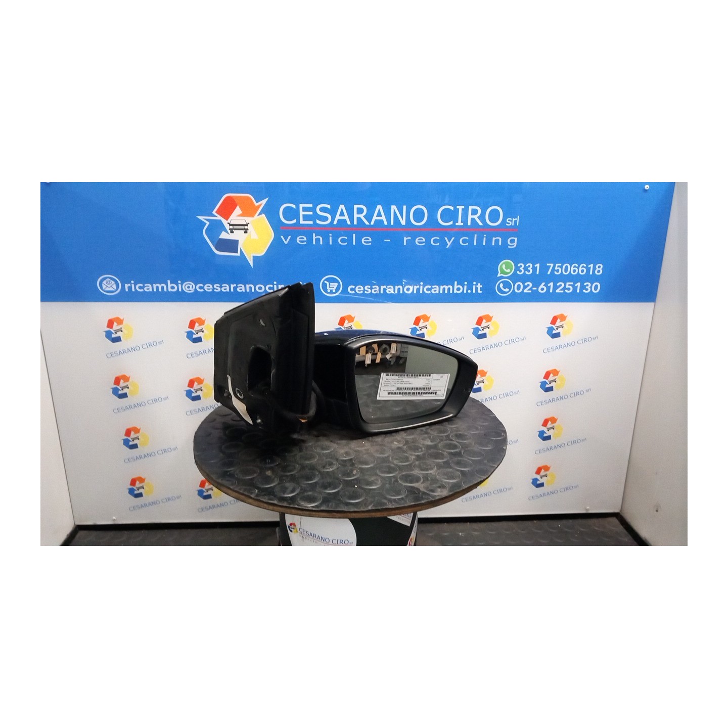 RETROVISORE EST. REGOLAZ. ELETTR. PRODOTTO A PAMPLONA; UITENHAGE DX. 122 VOLKSWAGEN POLO (6R) (05/09-10/14) CFW 6R1857508Q9B9