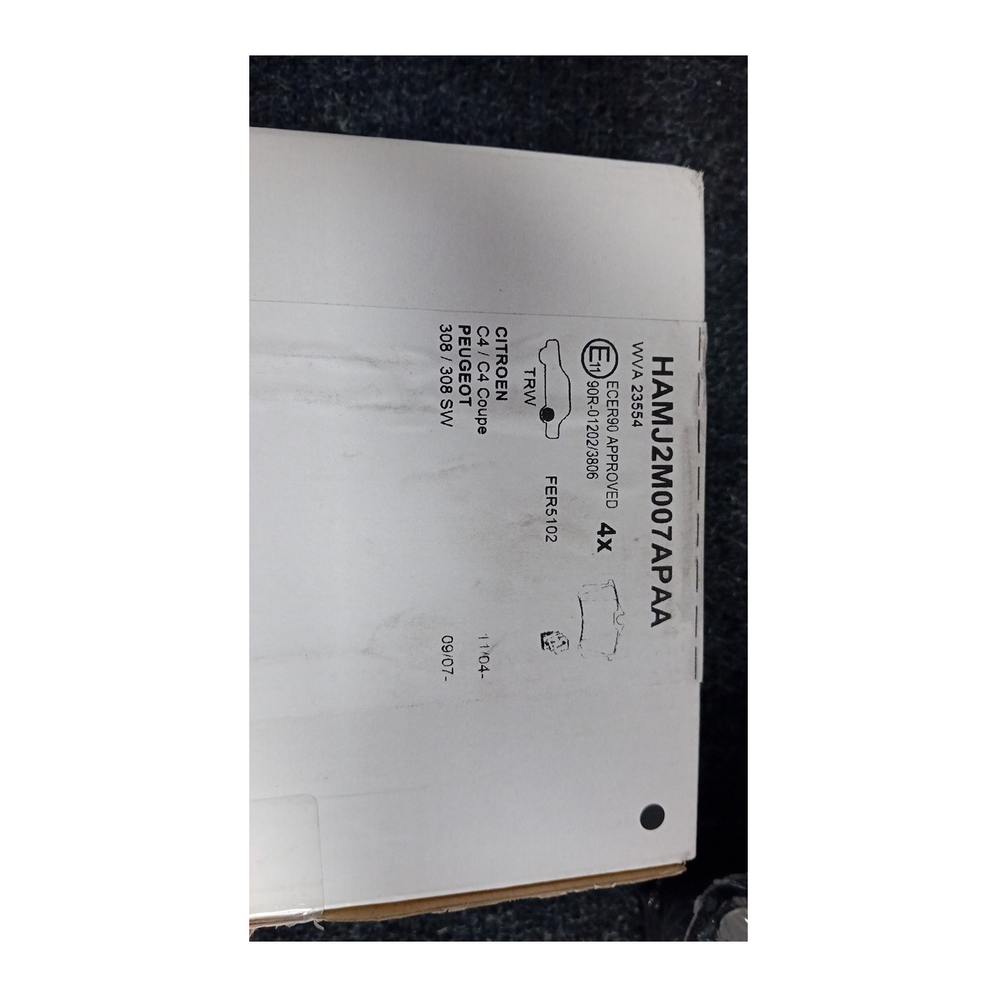 SERIE PASTIGLIE FRENI POST. 004 PEUGEOT 308 (08/07-03/14)  425428