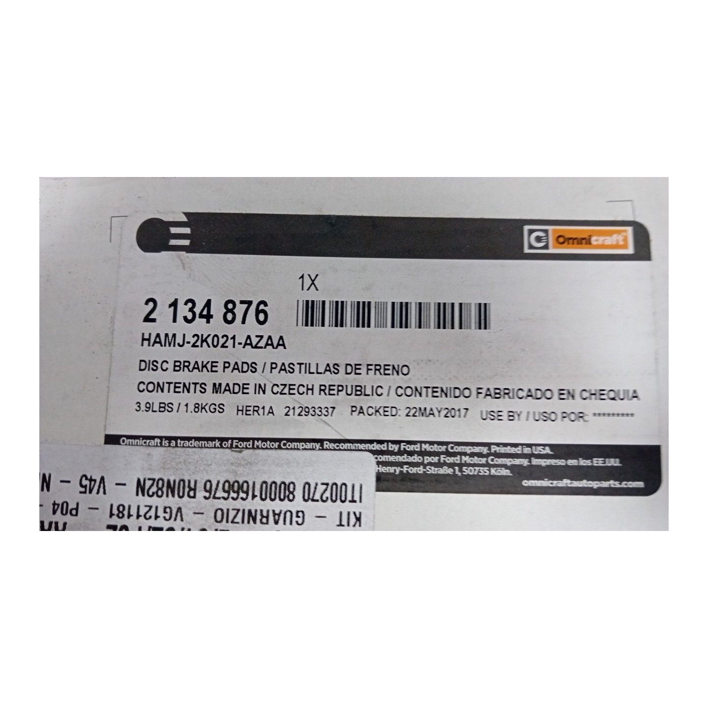 SERIE PASTIGLIE FRENI ANT. 040 RENAULT TRAFIC (06/01-09/06)  7701054771
