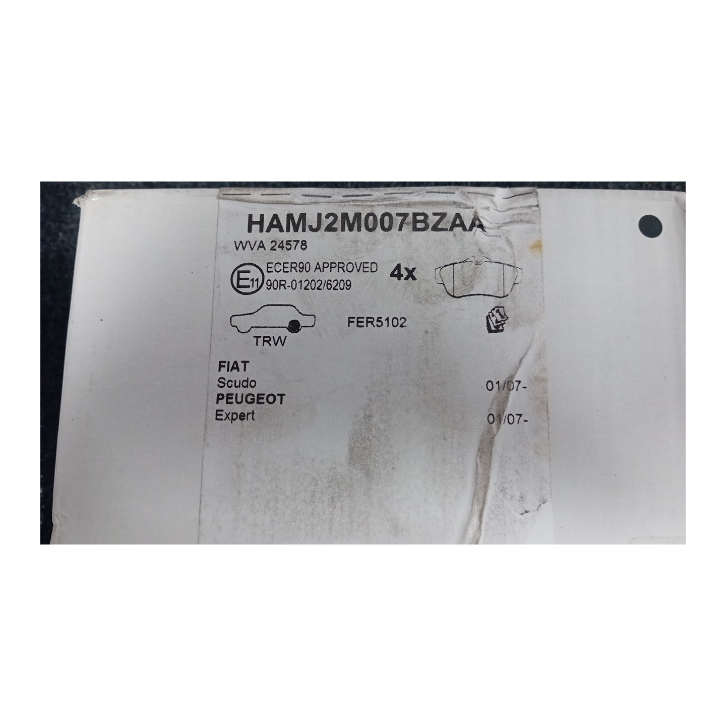 SERIE PASTIGLIE FRENI POST. 046 FIAT SCUDO (3H) (01/07-12/16-)  9467549087