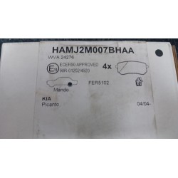 SERIE PASTIGLIE FRENI POST. 047 KIA PICANTO 1A SERIE (02/04-10/08  5830207A10