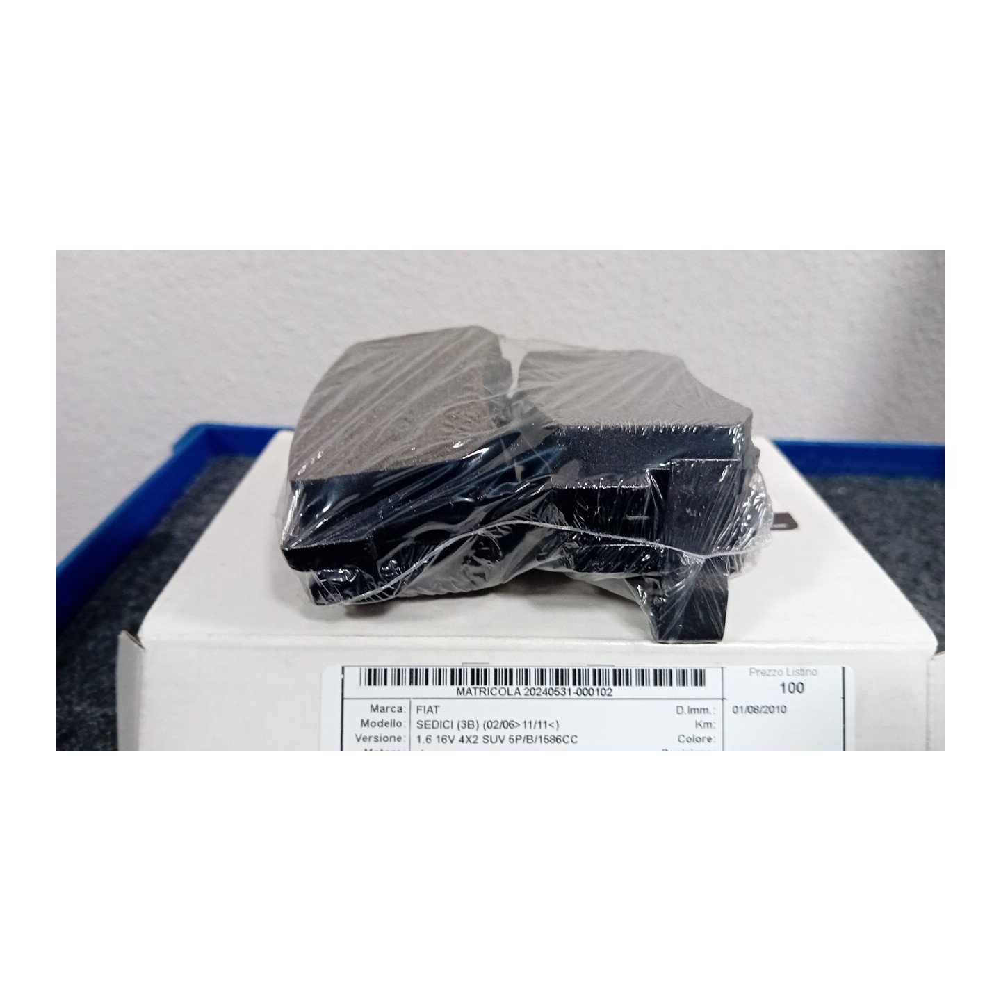 SERIE PASTIGLIE FRENI POST. 102 FIAT SEDICI (3B) (02/06-11/11)  71750931
