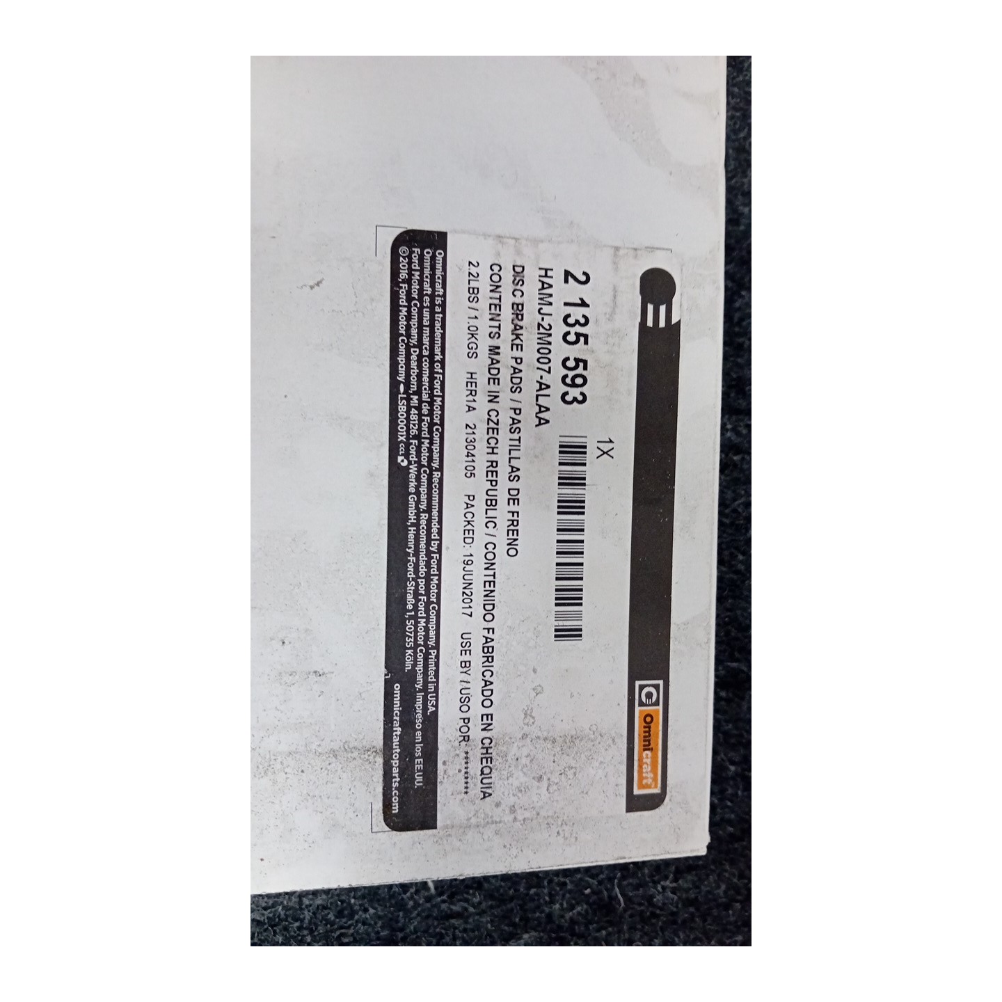 SERIE PASTIGLIE FRENI POST. KIT PERF 133 BMW SERIE 1 (E81/E87) (03/07-12/12  34216774692