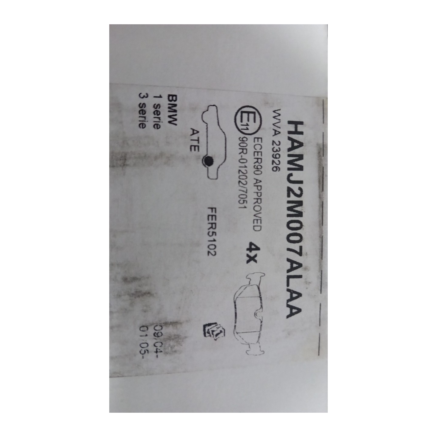 SERIE PASTIGLIE FRENI POST. KIT PERF 133 BMW SERIE 1 (E81/E87) (03/07-12/12  34216774692