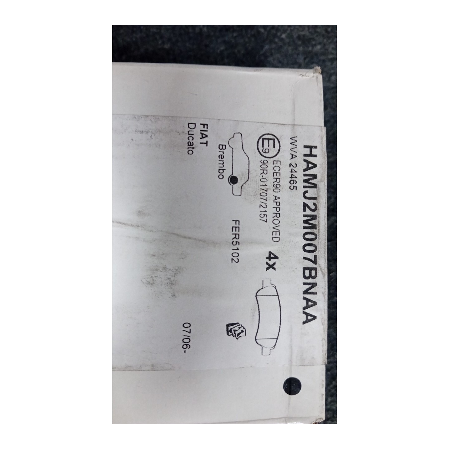 SERIE PASTIGLIE FRENI POST. 135 FIAT DUCATO (2J) (06/06-03/12)  77364016