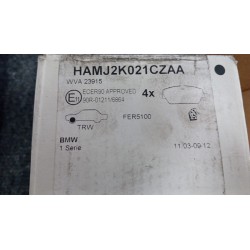 SERIE PASTIGLIE FRENI ANT. 179 BMW SERIE 1 (E81/E87) (03/07-12/12  34116774050