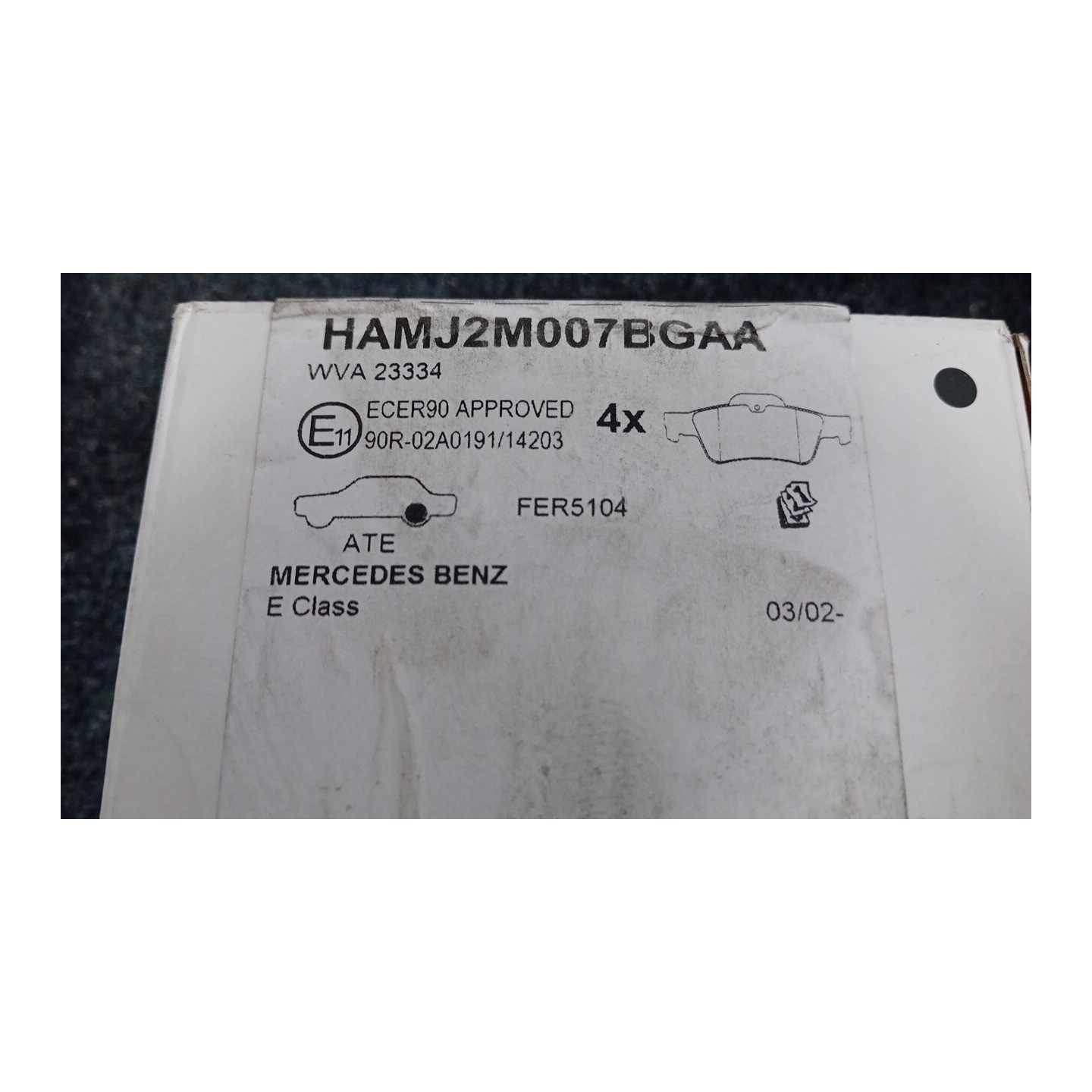 SERIE PASTIGLIE FRENI POST. 181 MERCEDES-BENZ CLASSE E (W/S212) (01/13-10/16  A0074206720
