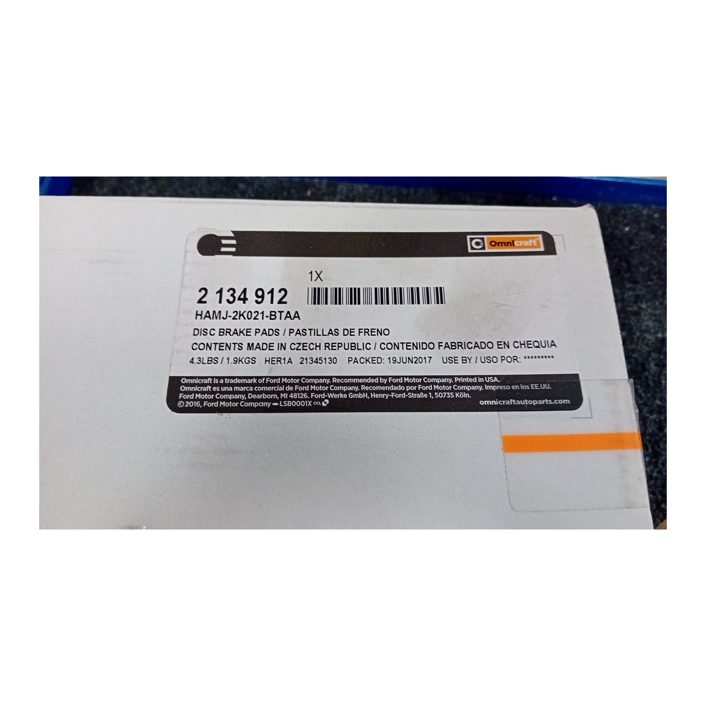 SERIE PASTIGLIE FRENI ANT. RIVEST. S 207 BMW SERIE 5 (F10) (01/10-)  34116858047