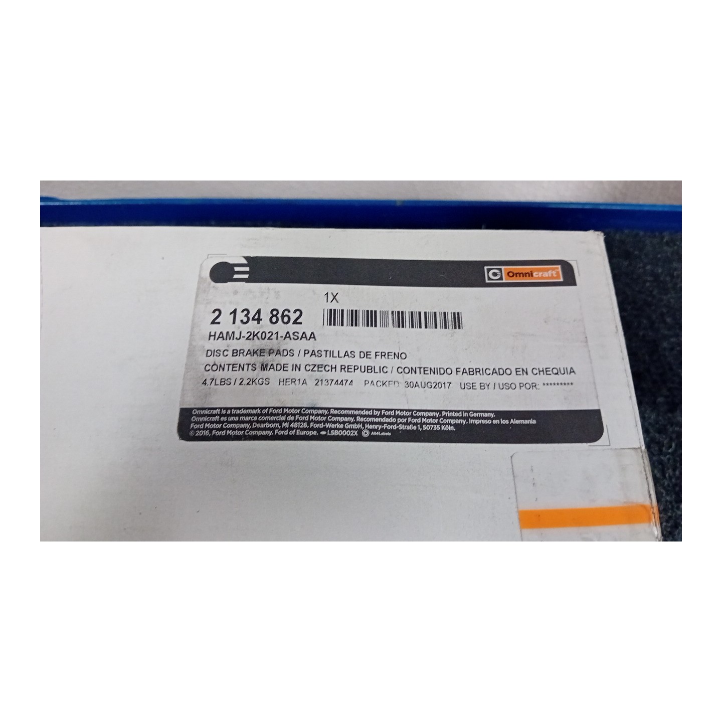 SERIE PASTIGLIE FRENI ANT. ATE 049 AUDI A4 (8E) (10/04-02/08)  8E0698151K