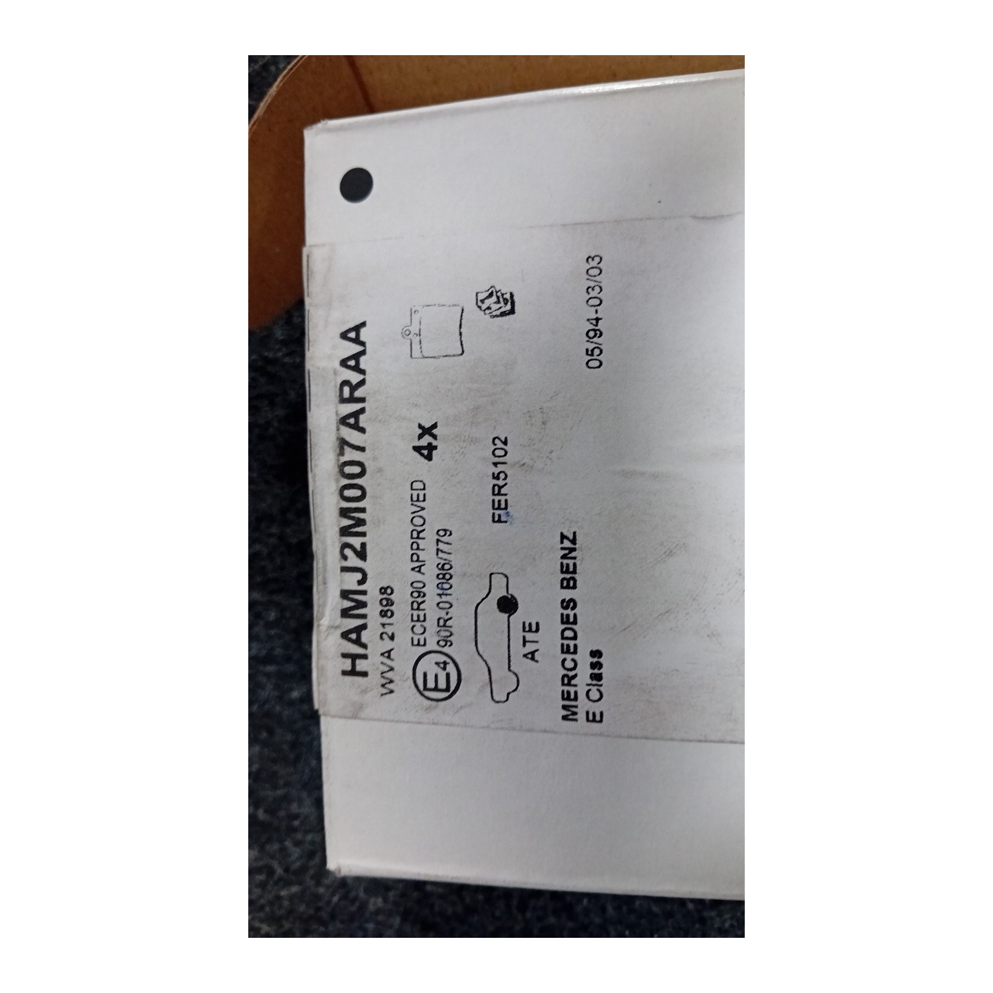 SERIE PASTIGLIE FRENI POST. 160 MERCEDES-BENZ CLASSE E (W/S210) (07/99-03/03  A0054201920