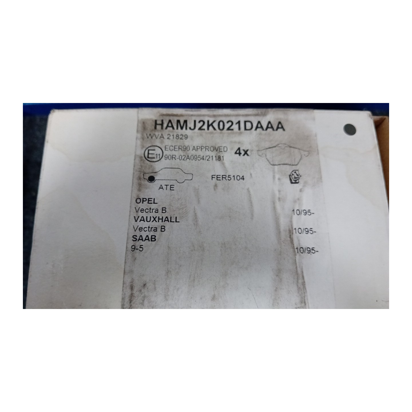SERIE PASTIGLIE FRENI ANT. 165 OPEL VECTRA (J96) (02/99-04/02)  93191802