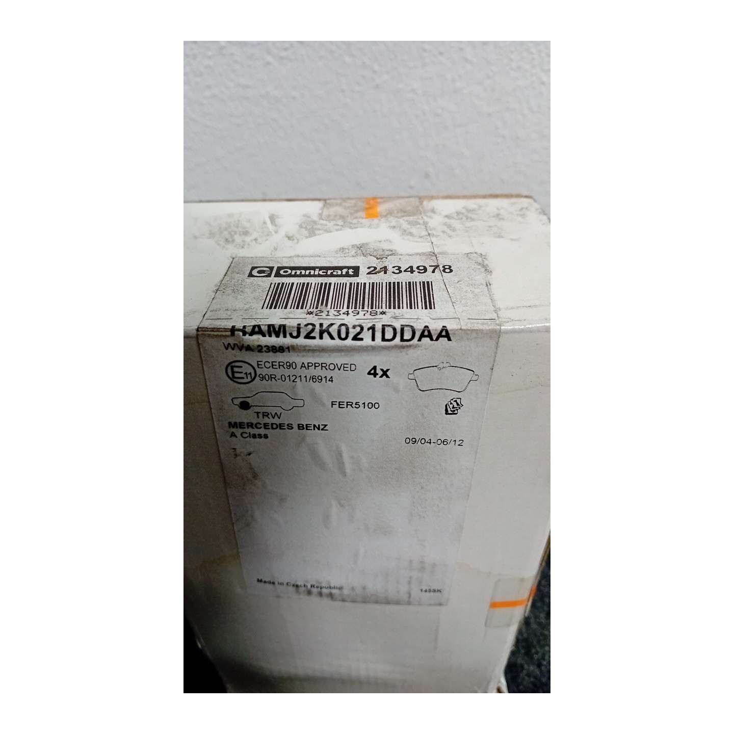 SERIE PASTIGLIE FRENI ANT. 166 MERCEDES-BENZ CLASSE A (W/C169) (07/04-04/13  A1694201920