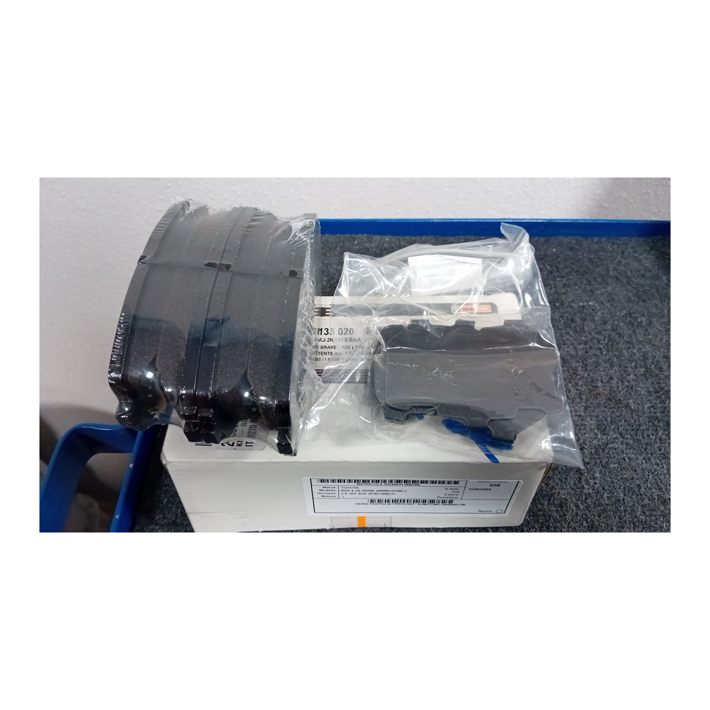 SERIE PASTIGLIE FRENI ANT. SUMITOMO 168 TOYOTA RAV 4 2A SERIE (09/00-01/06)  0446542130