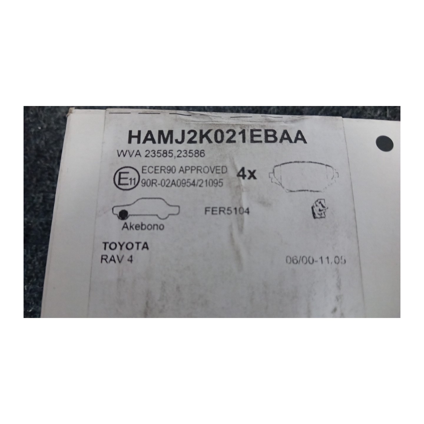 SERIE PASTIGLIE FRENI ANT. SUMITOMO 168 TOYOTA RAV 4 2A SERIE (09/00-01/06)  0446542130