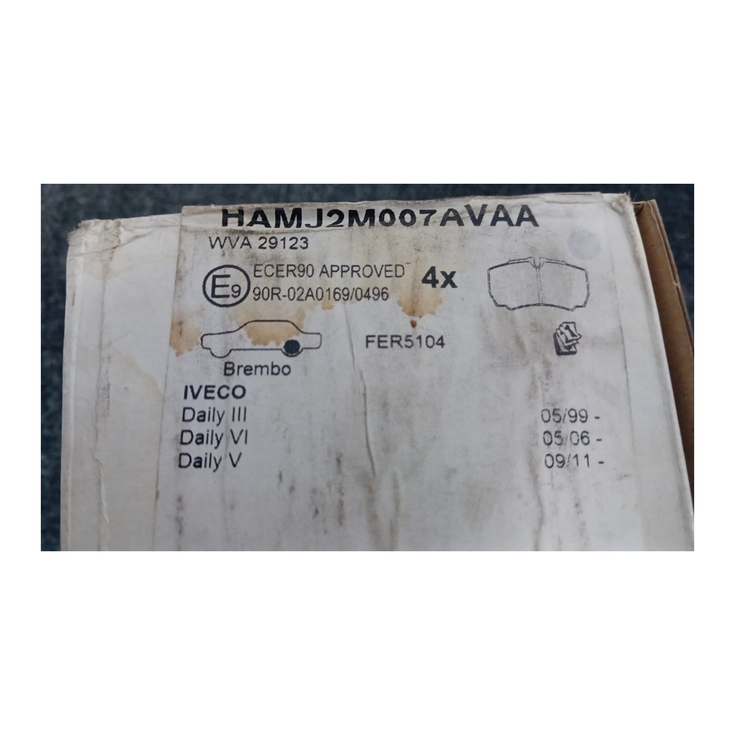SENSORE USURA FRENI POST. KIT PASTIG 036 IVECO DAILY CABINATO (04/14-02/18)  500055657