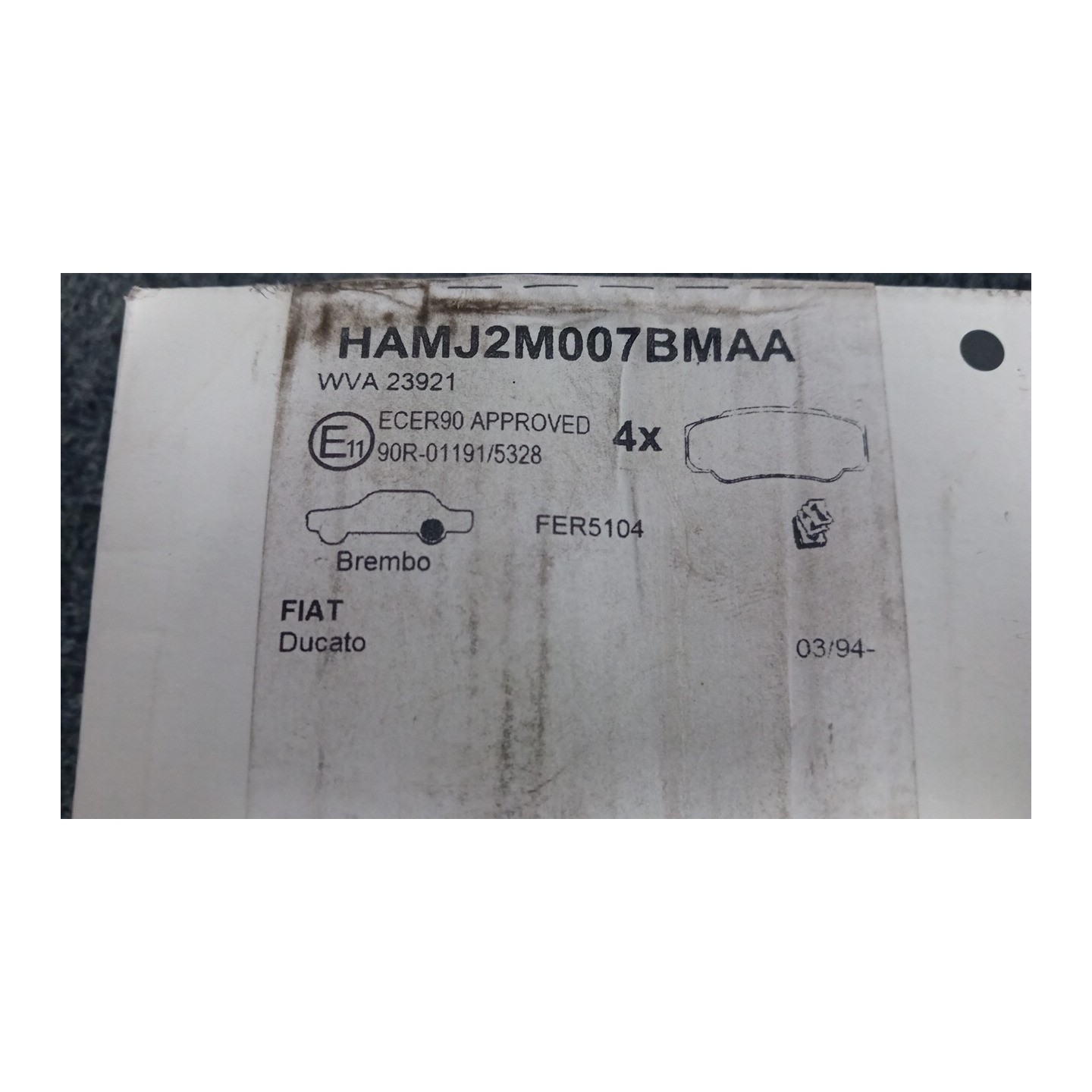 SERIE PASTIGLIE FRENI POST. 040 FIAT DUCATO (2E) (02/02-06/06)  77364860
