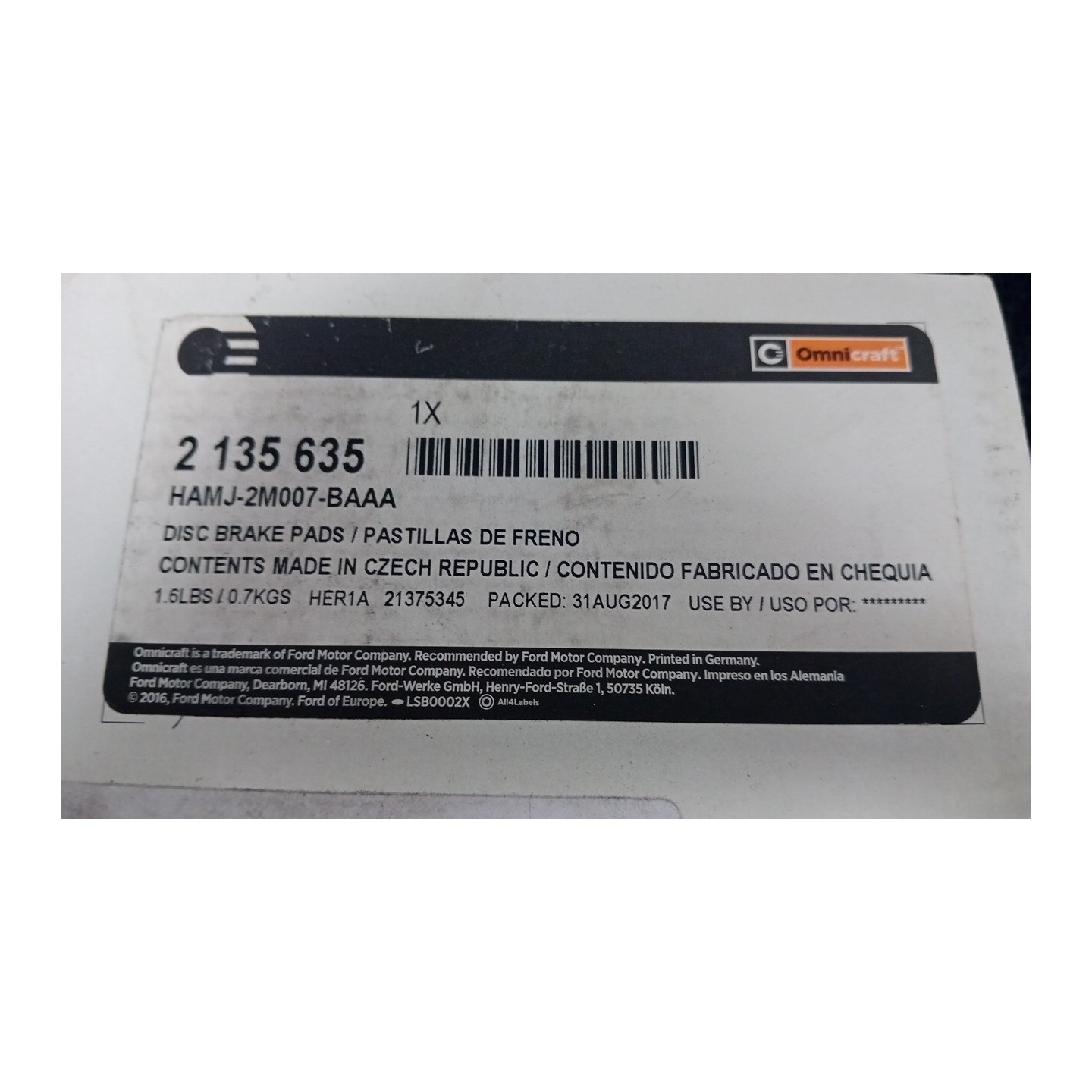 SERIE PASTIGLIE FRENI POST. 045 NISSAN JUKE (F15E) (10/10-12/18)  D4M609N00B