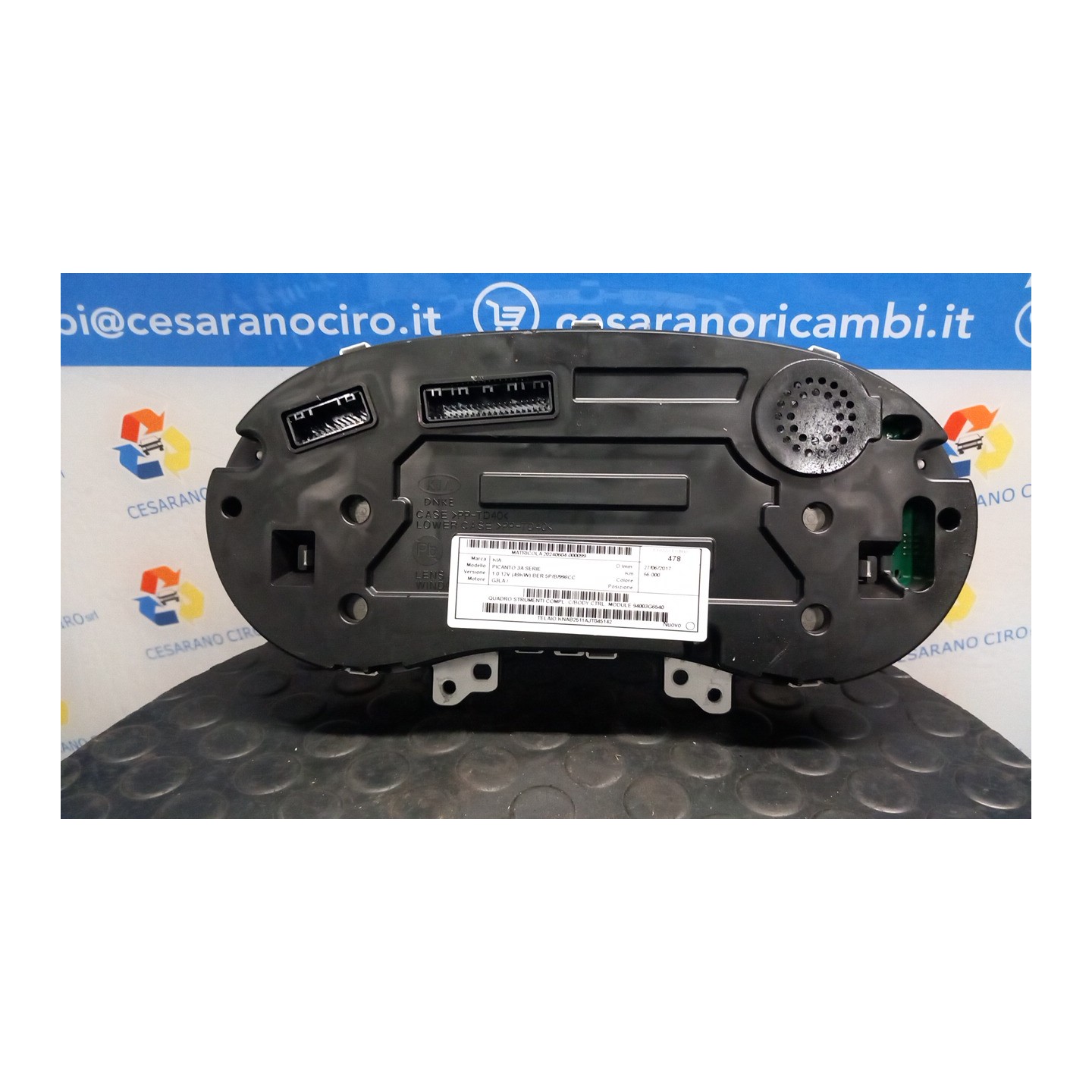 QUADRO STRUMENTI COMPL. C/BODY CTRL. MODULE 099 KIA PICANTO 3A SERIE (03/17-06/21 G3LA 94003G6540