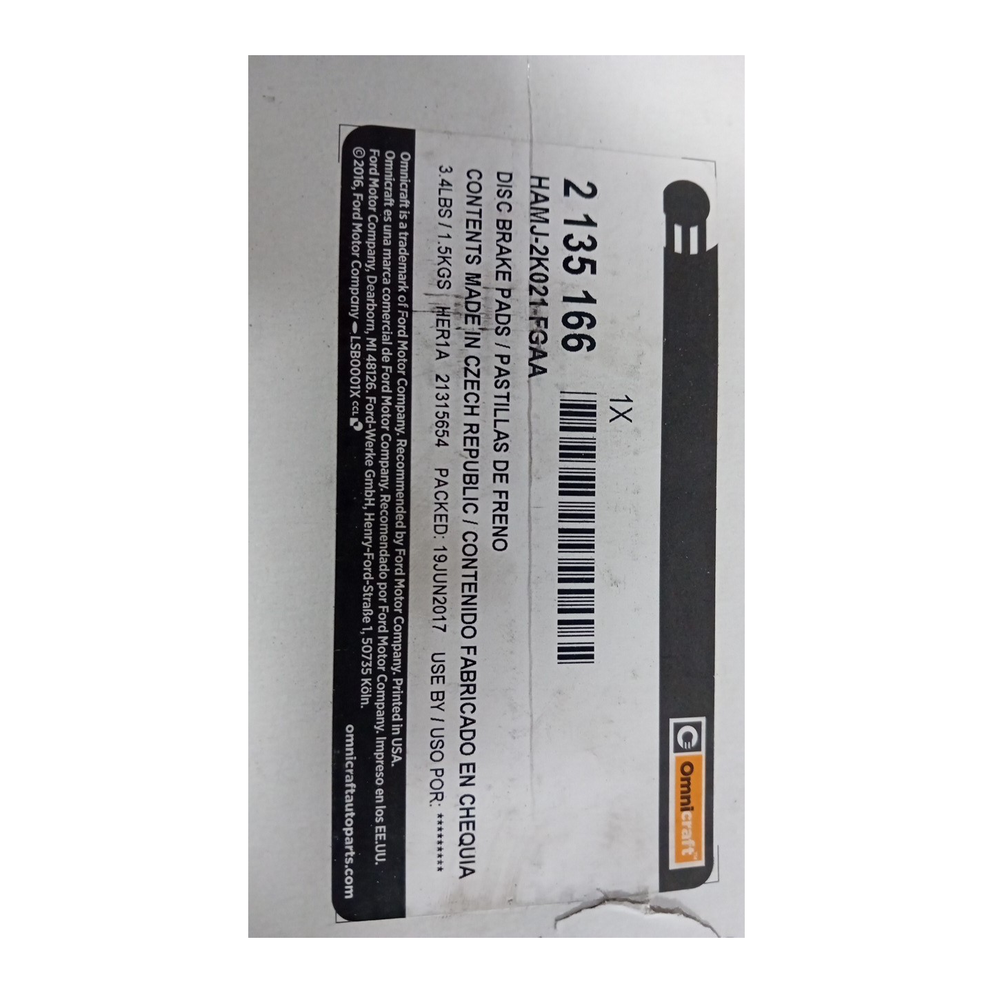 SERIE PASTIGLIE FRENI ANT. 068 PEUGEOT 207 (06/09-)  425423