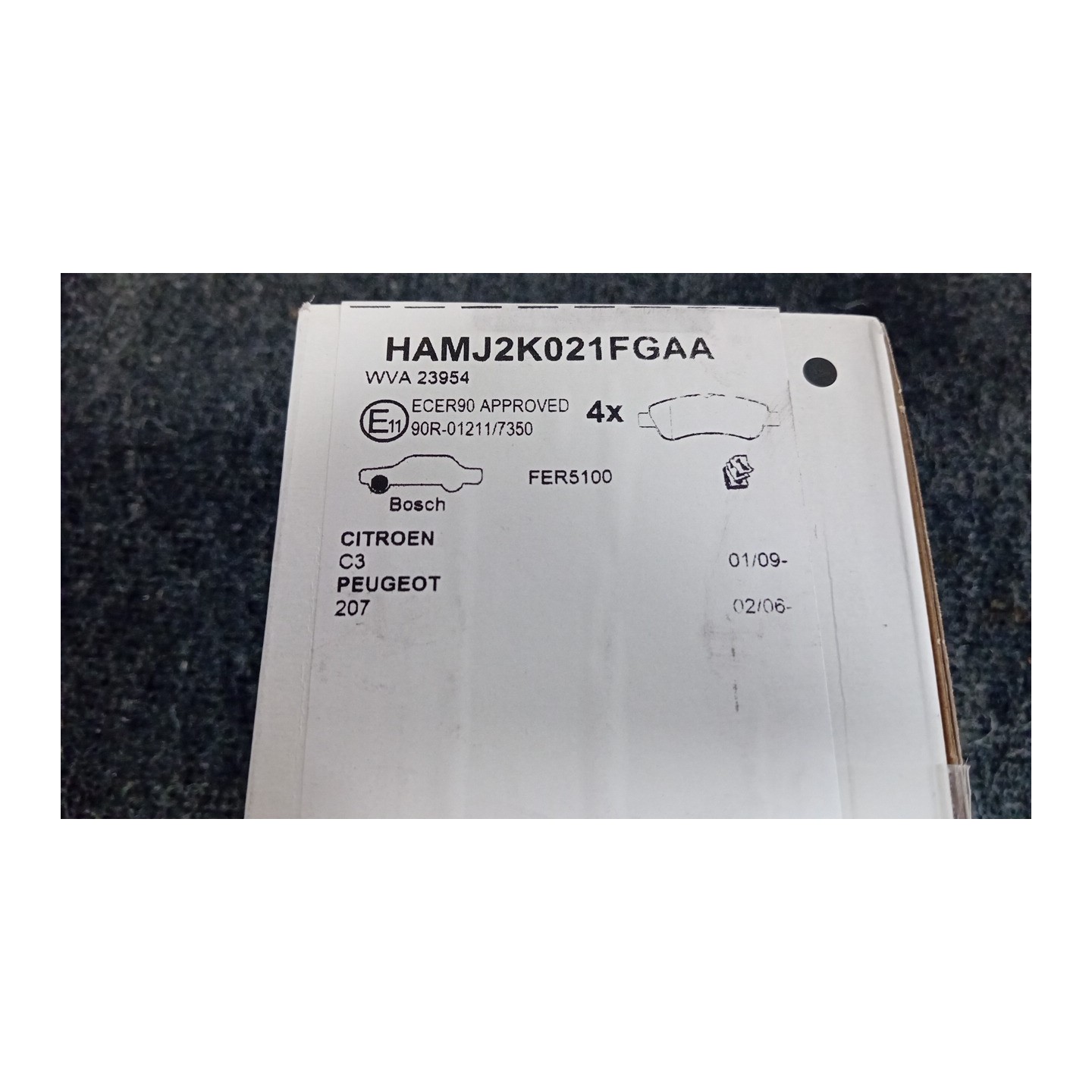 SERIE PASTIGLIE FRENI ANT. 068 PEUGEOT 207 (06/09-)  425423