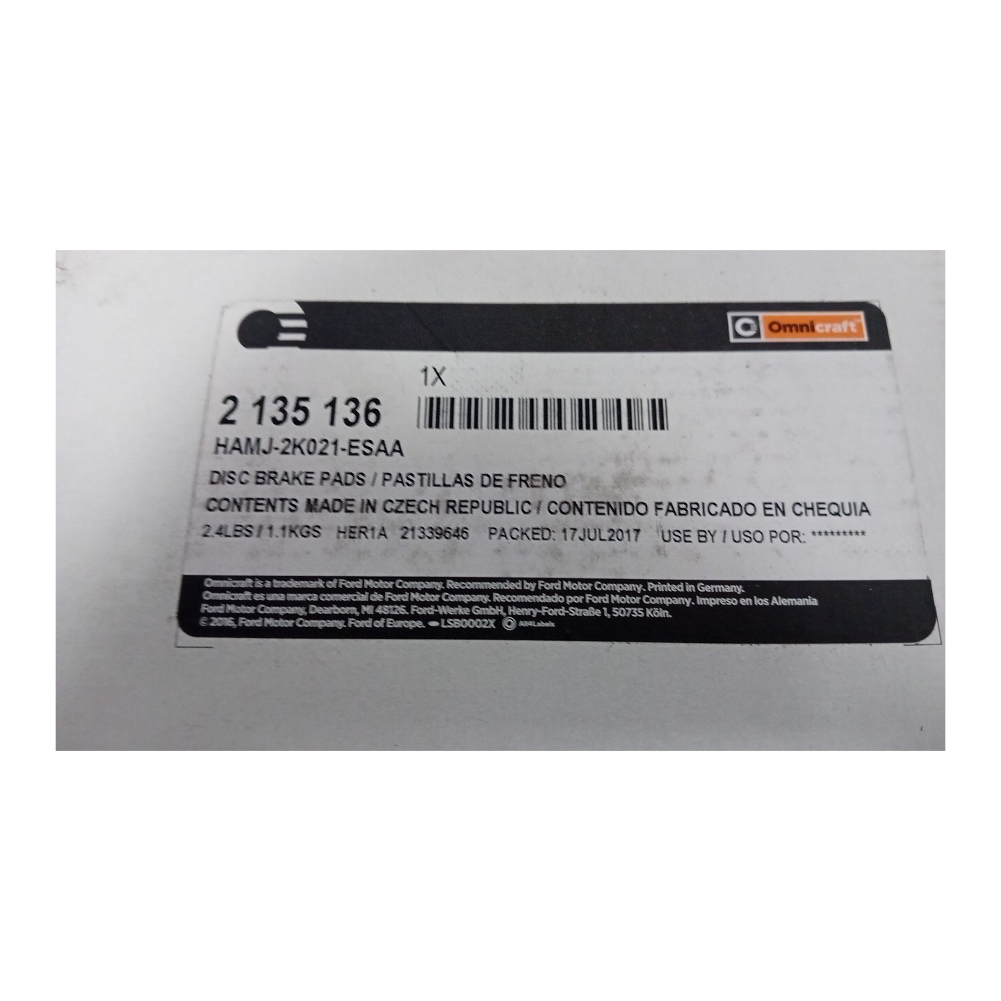 SERIE PASTIGLIE FRENI ANT. 02-03- 069 TOYOTA YARIS (10/01-11/05)     (FRP)  044650D040