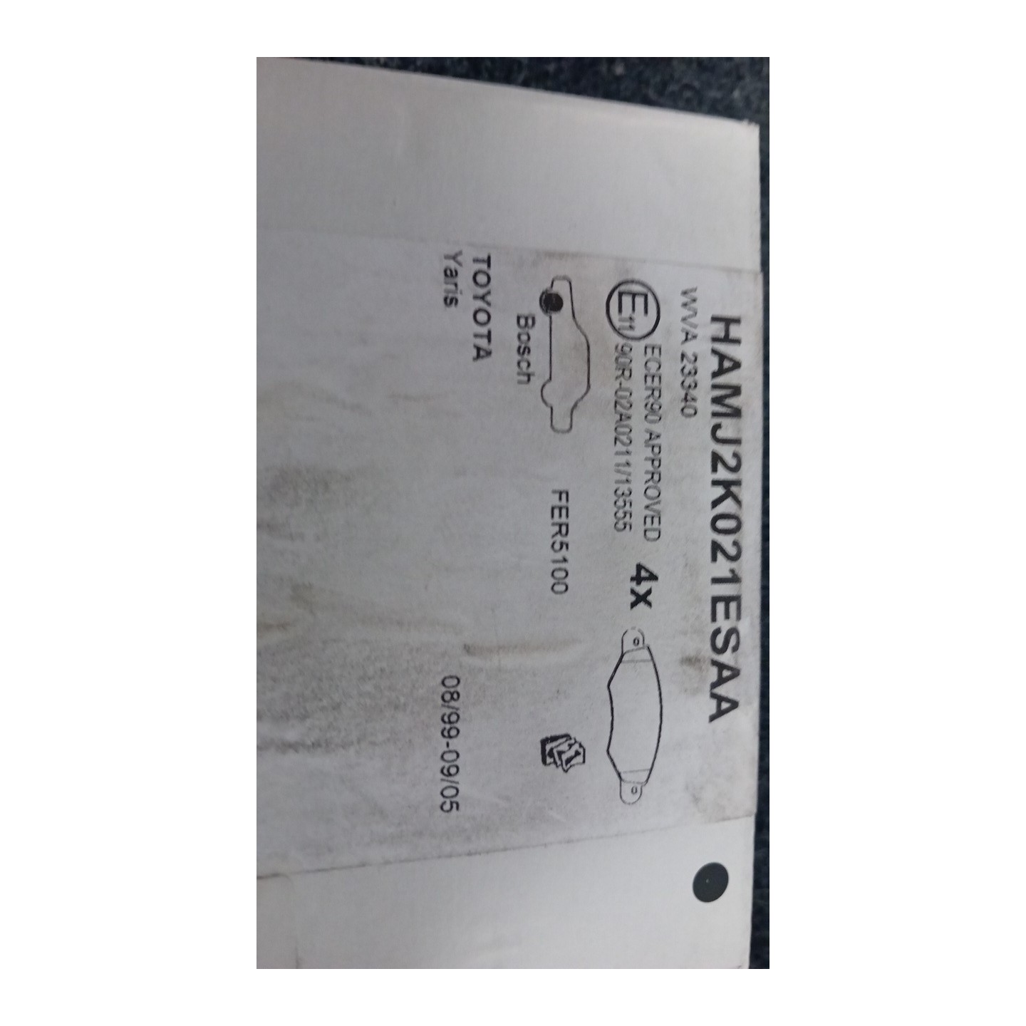 SERIE PASTIGLIE FRENI ANT. 02-03- 069 TOYOTA YARIS (10/01-11/05)     (FRP)  044650D040