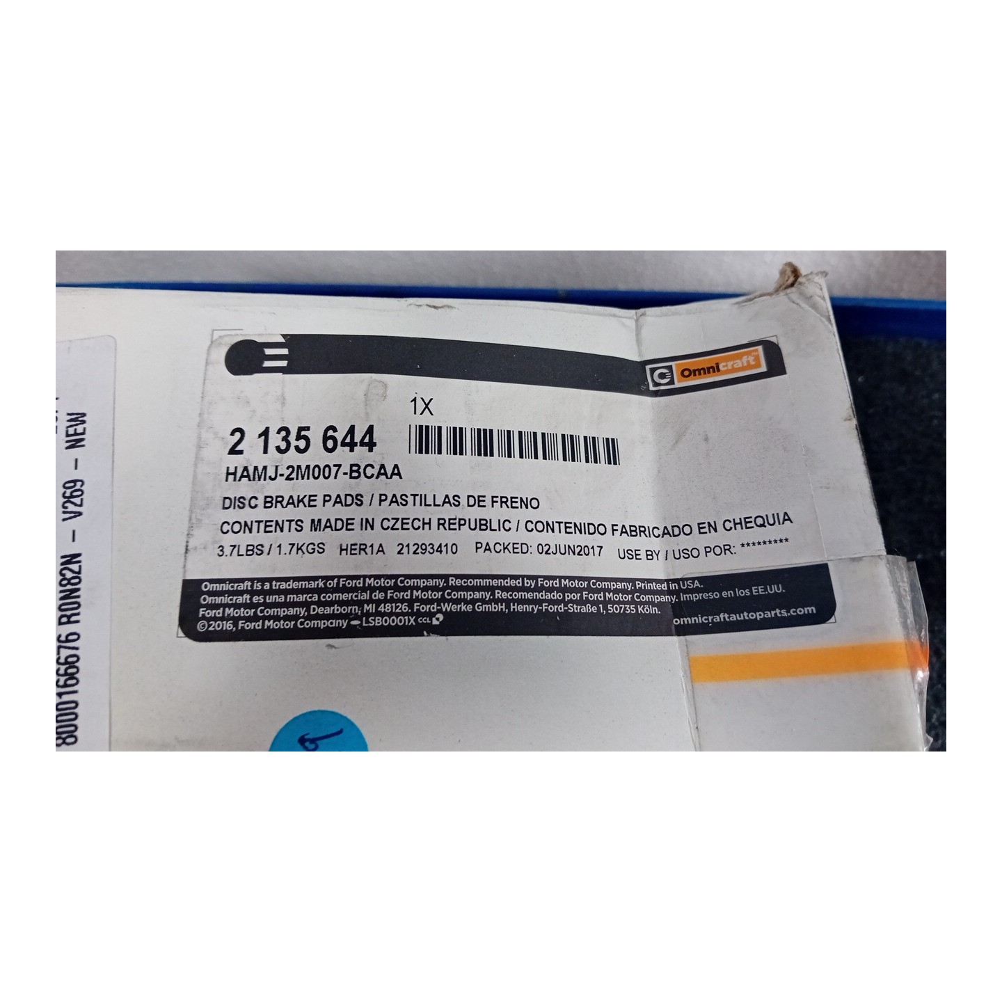 SERIE PASTIGLIE FRENI POST. 041 MERCEDES-BENZ SPRINTER 3A SERIE (04/06-05/09  A0044206920