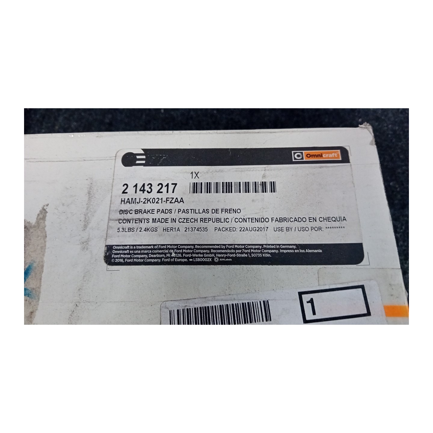 SERIE PASTIGLIE FRENI ANT. 042 RENAULT MASTER FRG (07/14-12/20)  410601061R