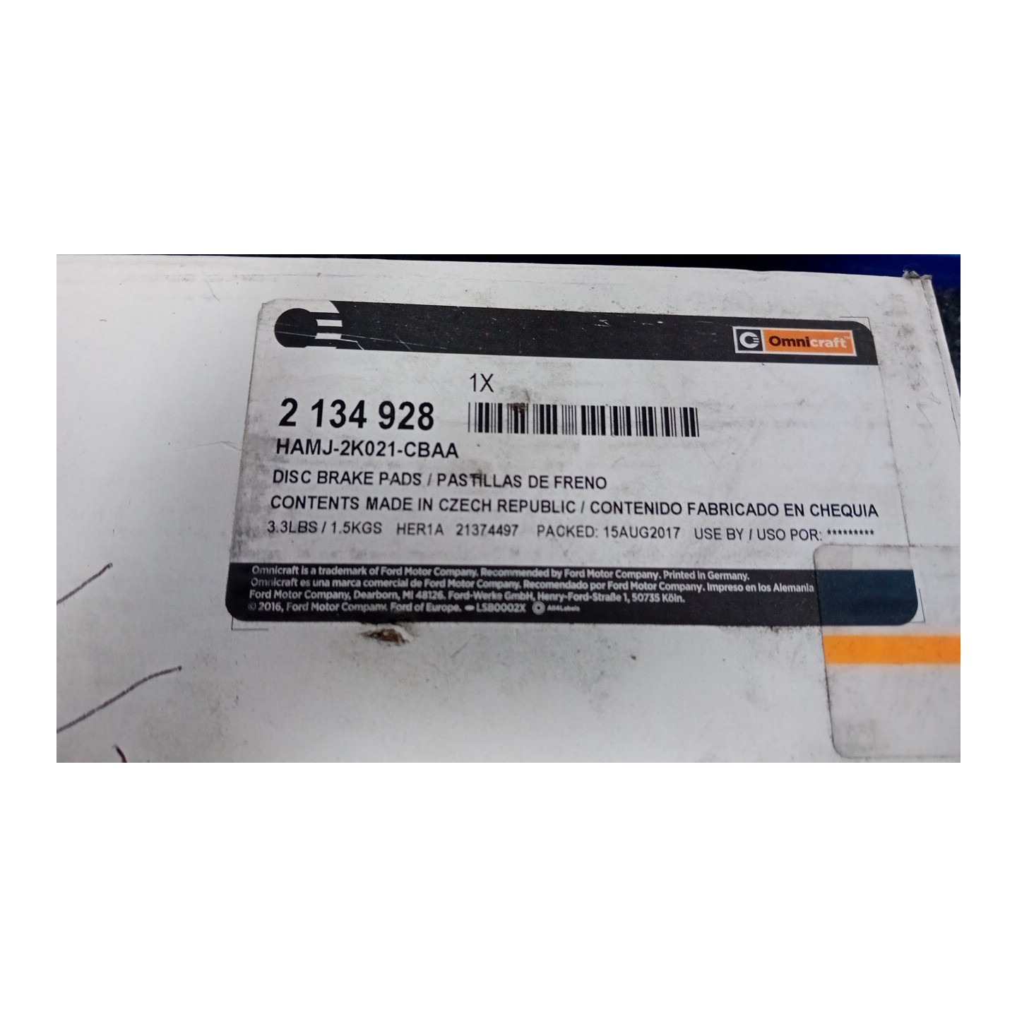 SERIE PASTIGLIE FRENI ANT. OPTIFIT 004 TOYOTA YARIS (07/14-12/17)  04465YZZDS