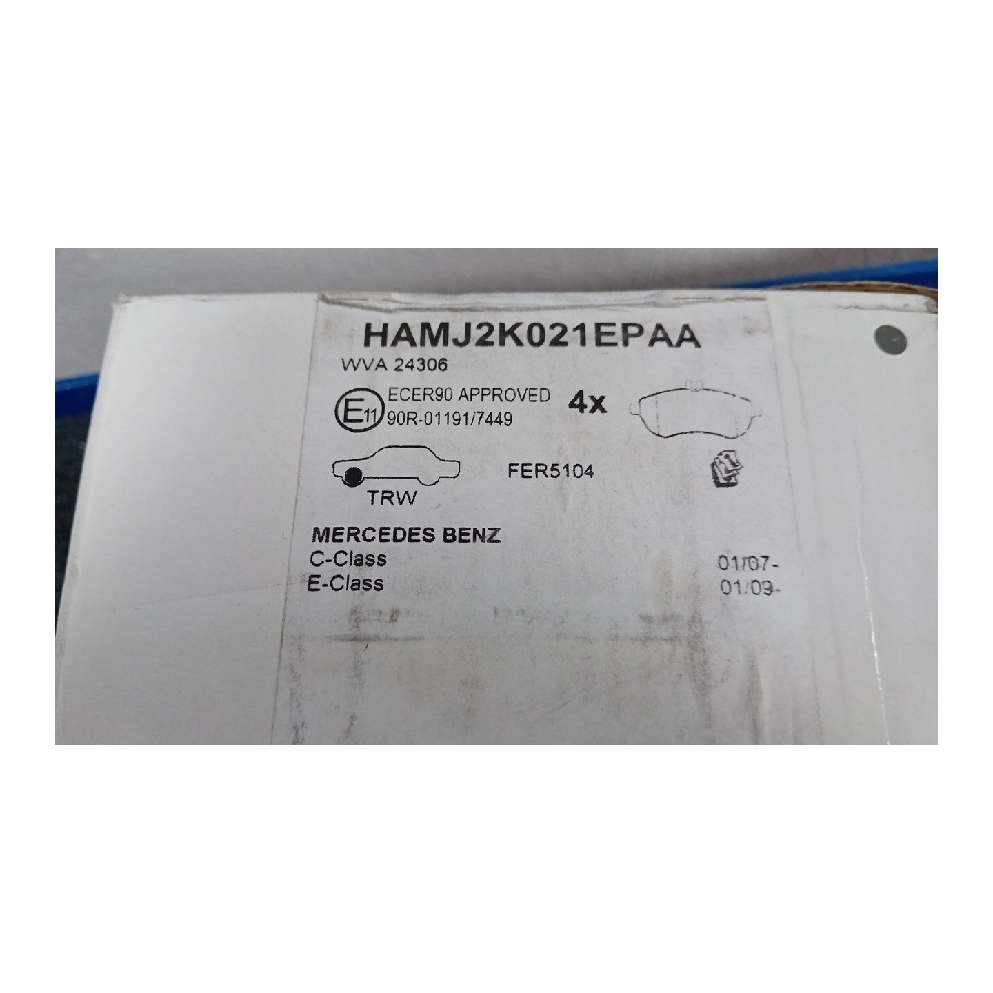 SERIE PASTIGLIE FRENI ANT. PACC. AMG 013 MERCEDES-BENZ CLASSE C (W/S204) (01/11-)  A0074209220