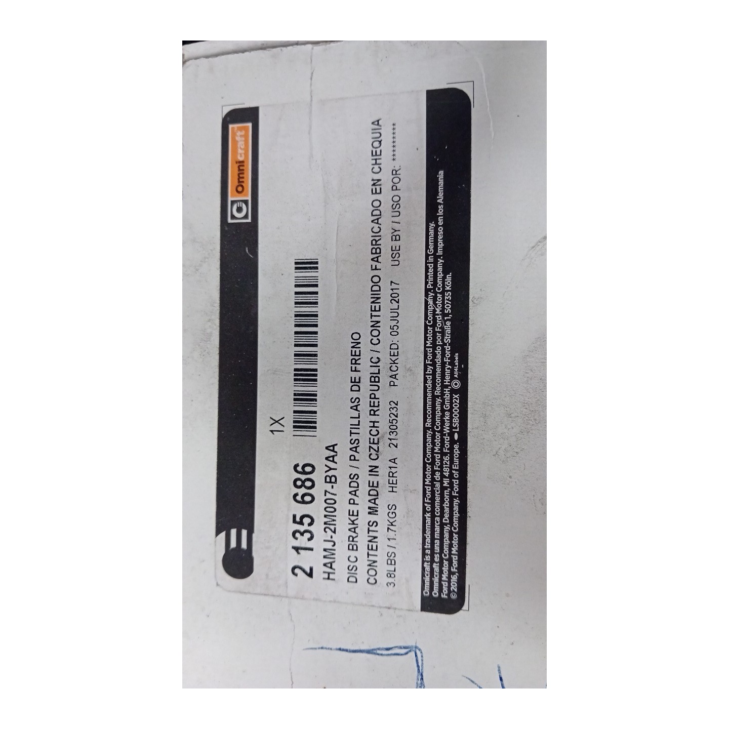SERIE PASTIGLIE FRENI POST. 05-19POL 016 PORSCHE CAYENNE (08/02-03/07)  95535293950