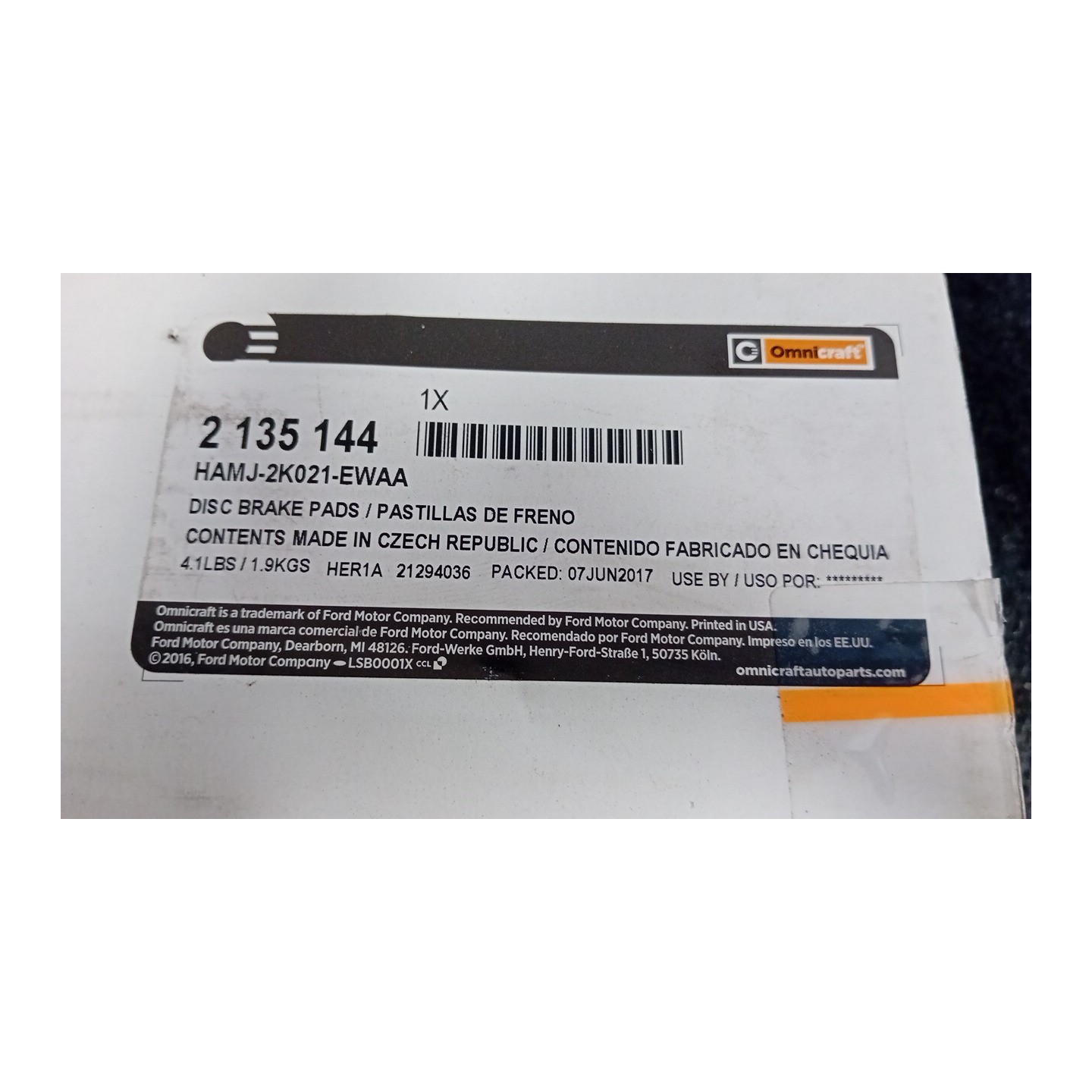 SERIE PASTIGLIE FRENI ANT. 018 HONDA CR-V 4A SERIE (10/12-12/18)  45022T1EG00