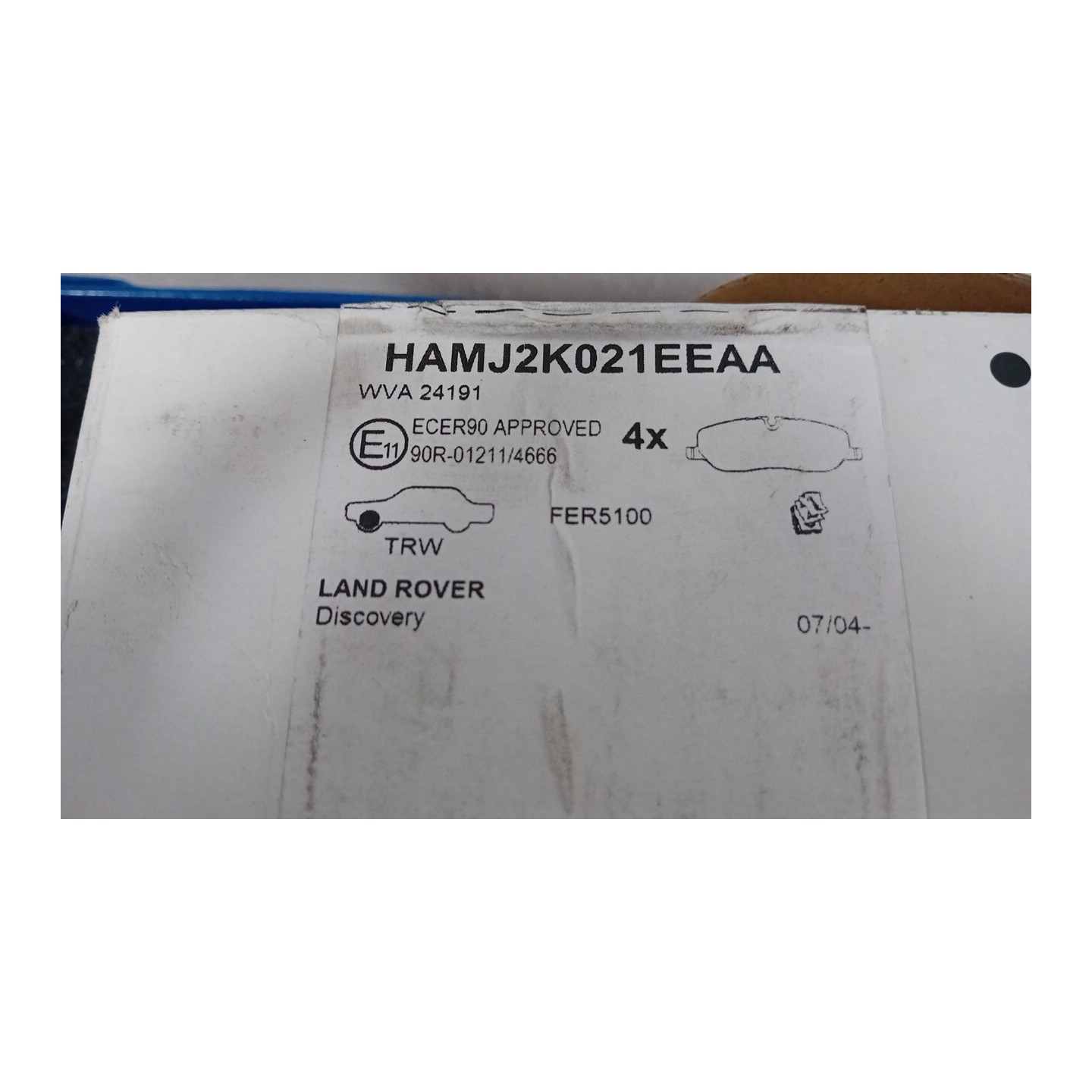 SERIE PASTIGLIE FRENI POST. 019 LAND ROVER RANGE ROVER SPORT (07/10-04/13  LR134696