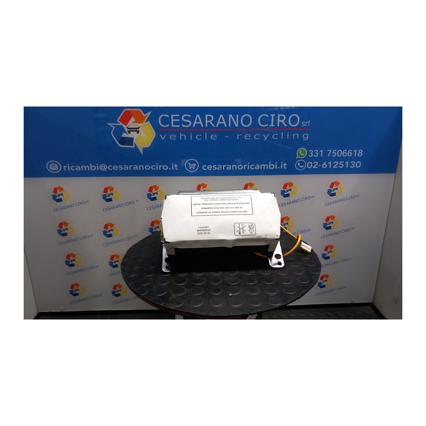 DISPOSITIVO AIRBAG LATO PASSEGGERO 018 MINI MINI (R50/R53) (07/01-07/06) W10B16A 72129115222
