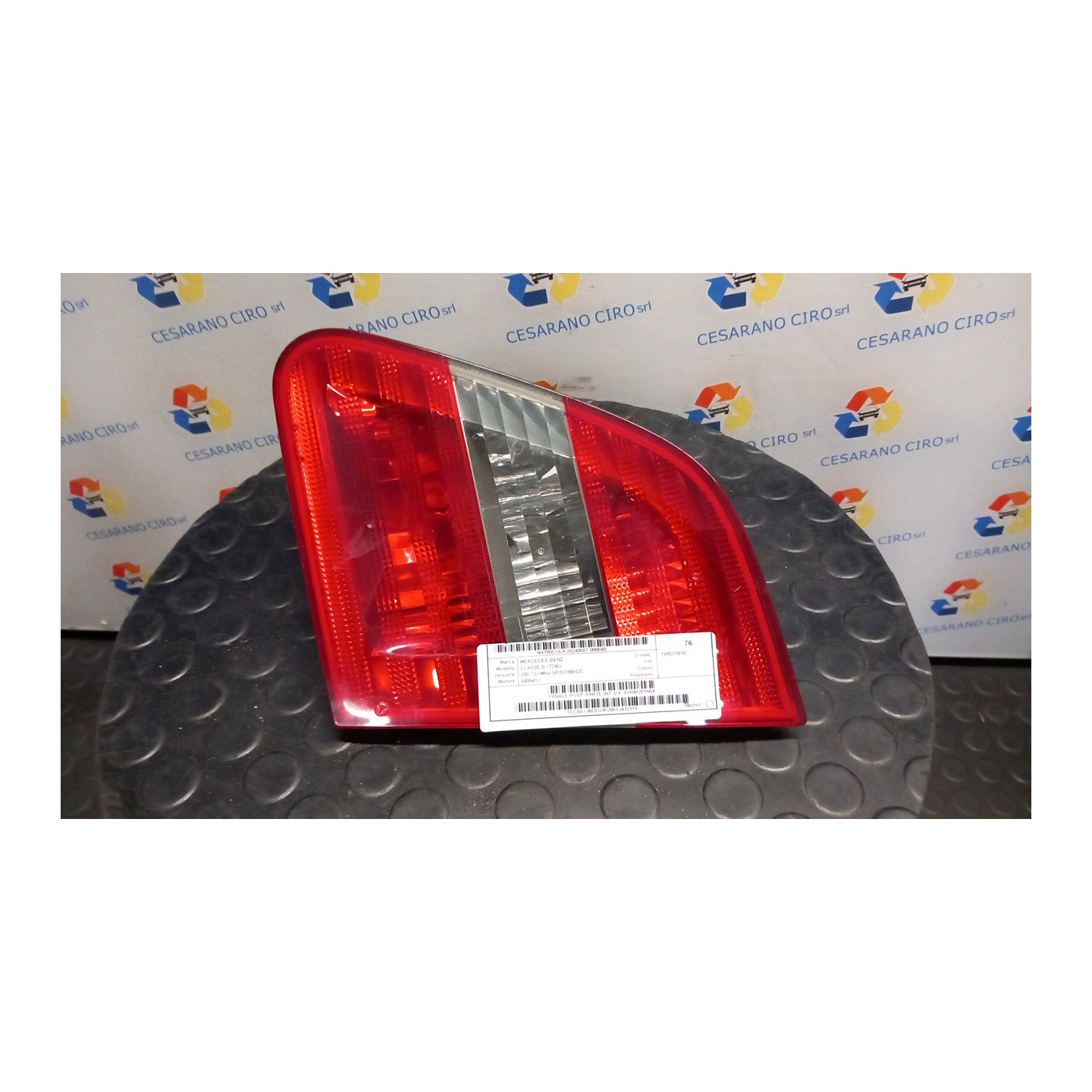 FANALE POST. PARTE INT. DX. 040 MERCEDES-BENZ CLASSE B (T245) (03/05-03/13) 640941 A1698201664