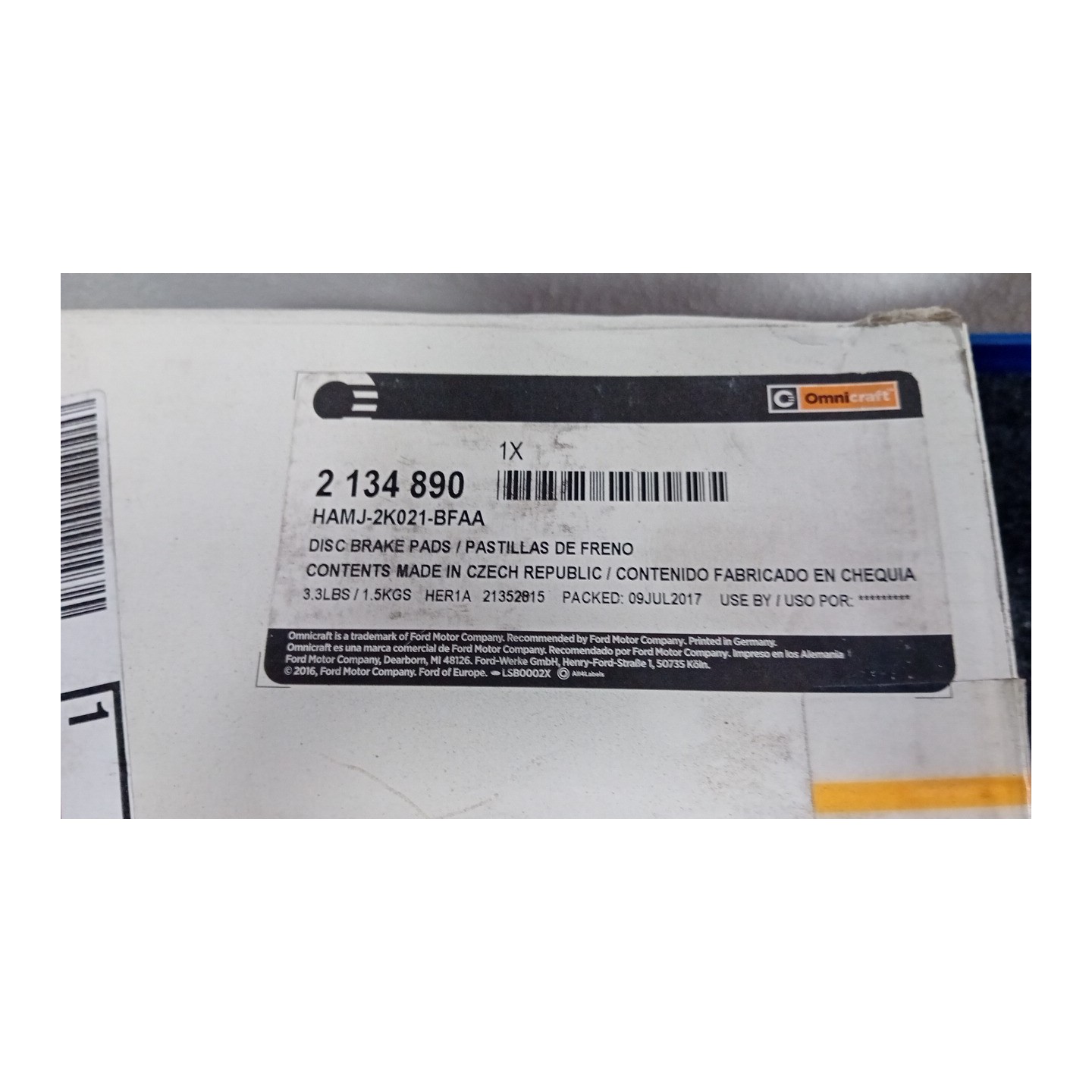 SERIE PASTIGLIE FRENI ANT. 011 BMW SERIE 3 (E36) (12/90-09/99)  34116761244