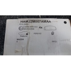 SERIE PASTIGLIE FRENI POST. 013 MAZDA MAZDA 6 2A SERIE (02/08-)  GJYB2648Z9C