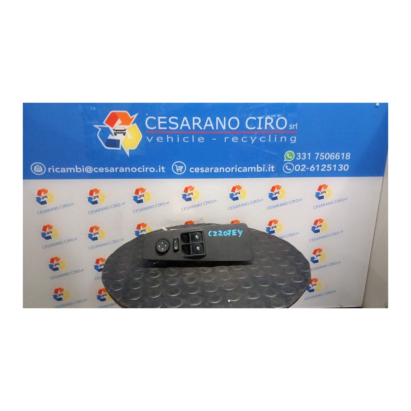 BLOCCO COMANDI ALZACRISTALLI E RETROVISORI EST. ALZACRISTALLO ELETTRICO POST SX. 050 FIAT GRANDE PUNTO (2Y) (06/05-12/08 199A200