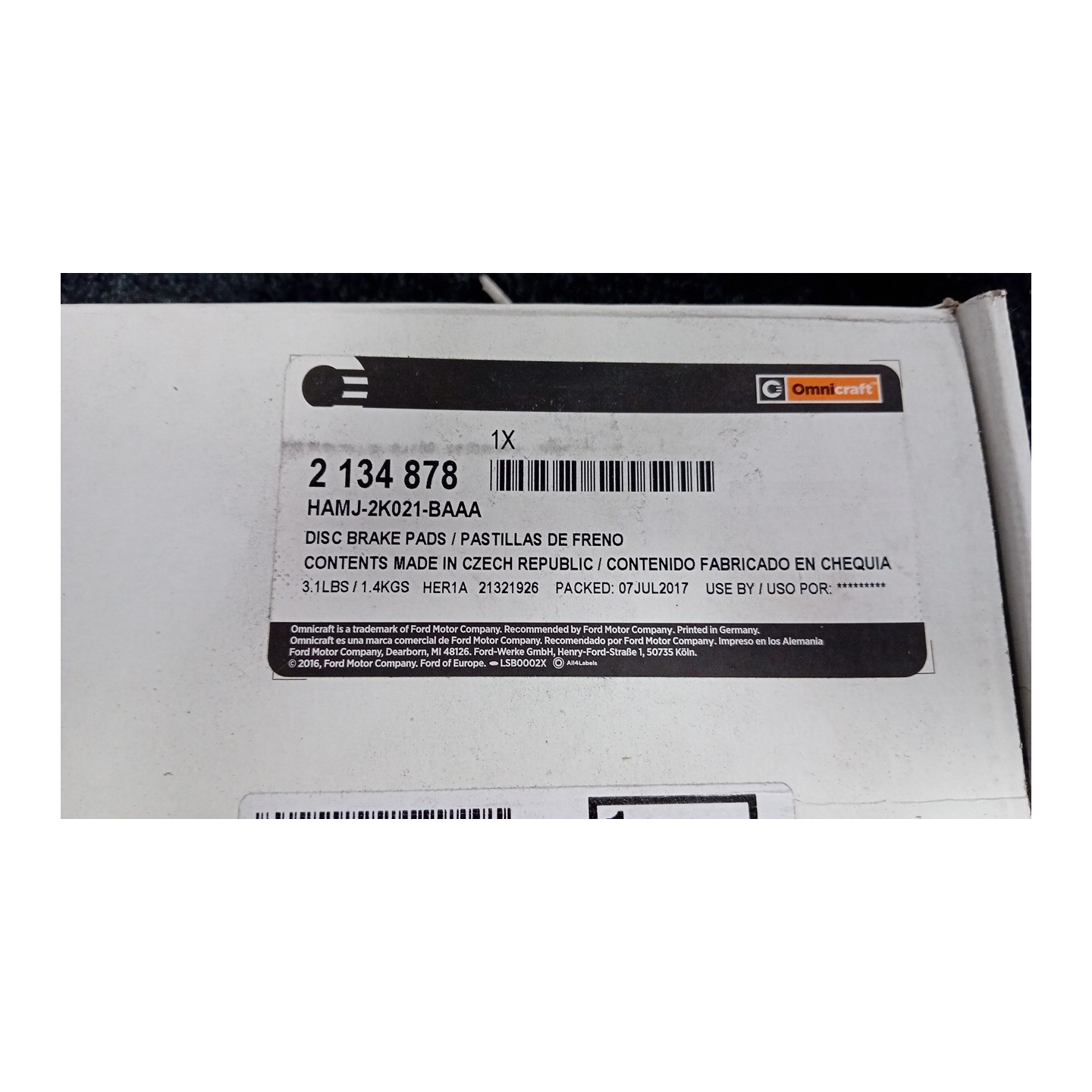 SERIE PASTIGLIE FRENI ANT. 072 VOLKSWAGEN POLO 3A SERIE (11/94-09/01)  1HM698151A