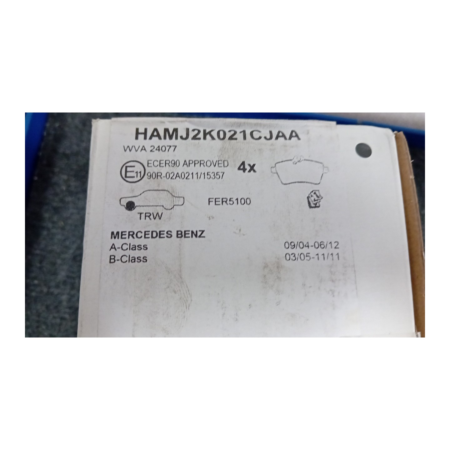 SERIE PASTIGLIE FRENI ANT. 077 MERCEDES-BENZ CLASSE A (W/C169) (07/04-04/13  A1694202120